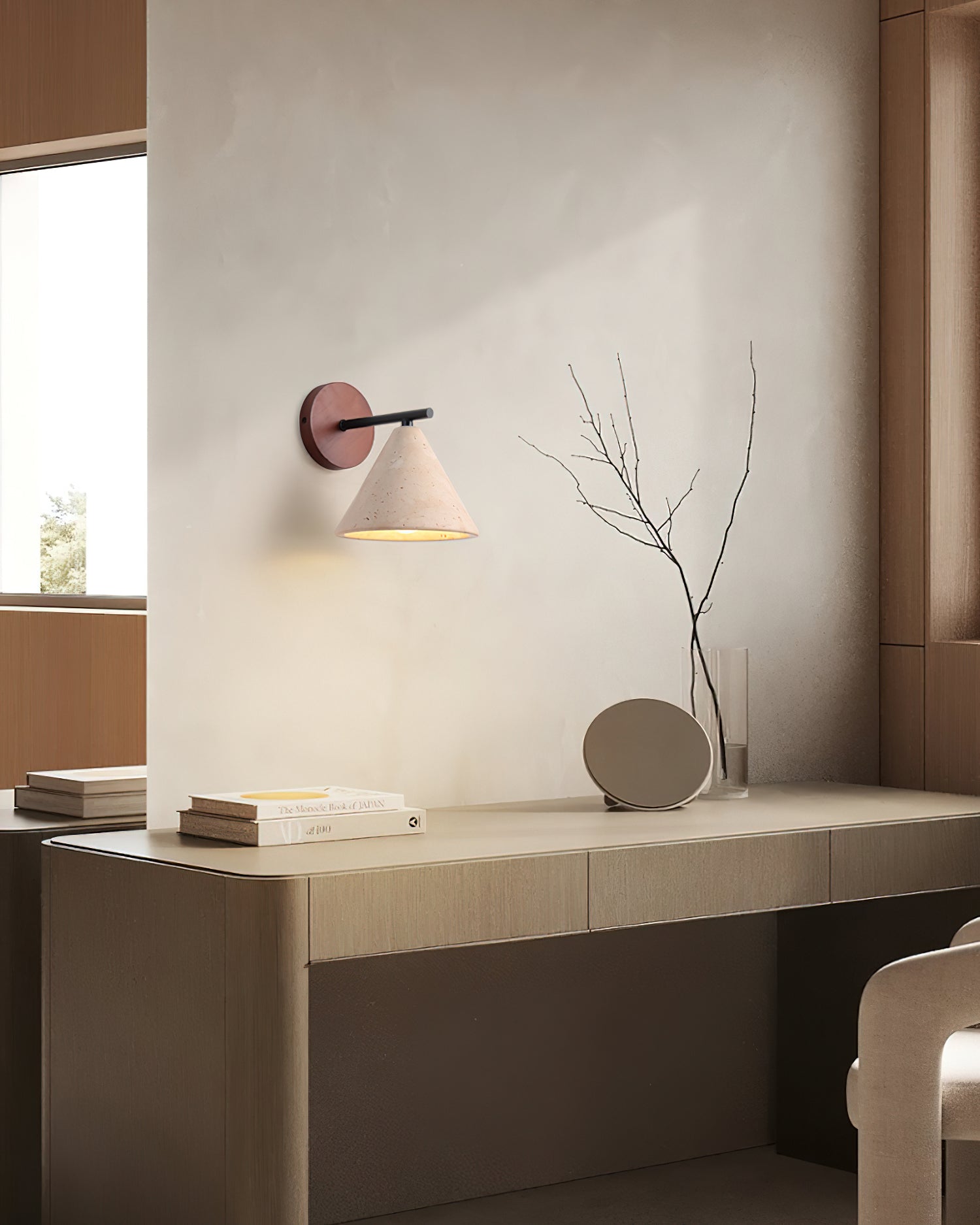Tavero Modern Cone Wall Sconce - Neutral Decor