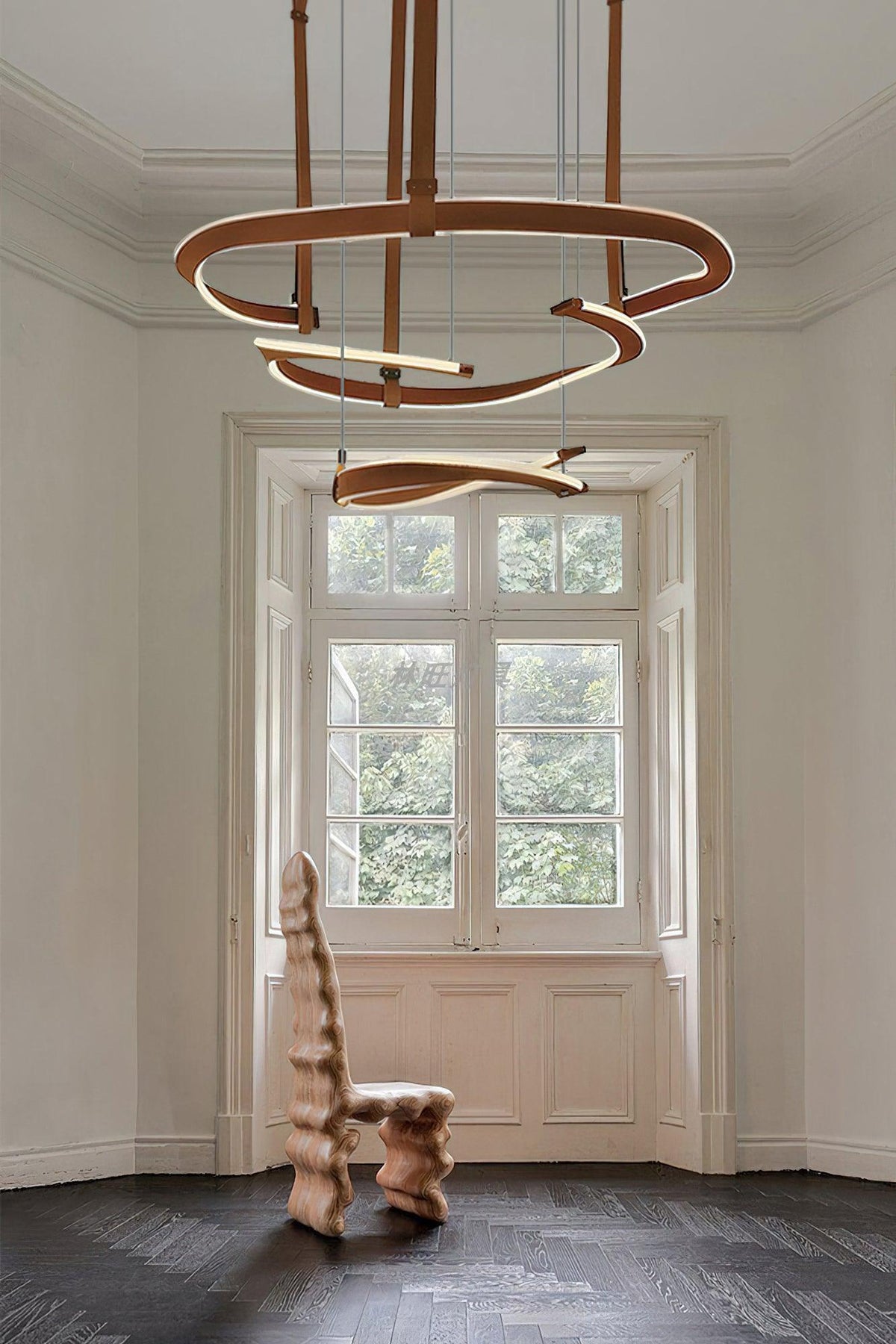 Cesorora Curved Artificial Leather Chandelier