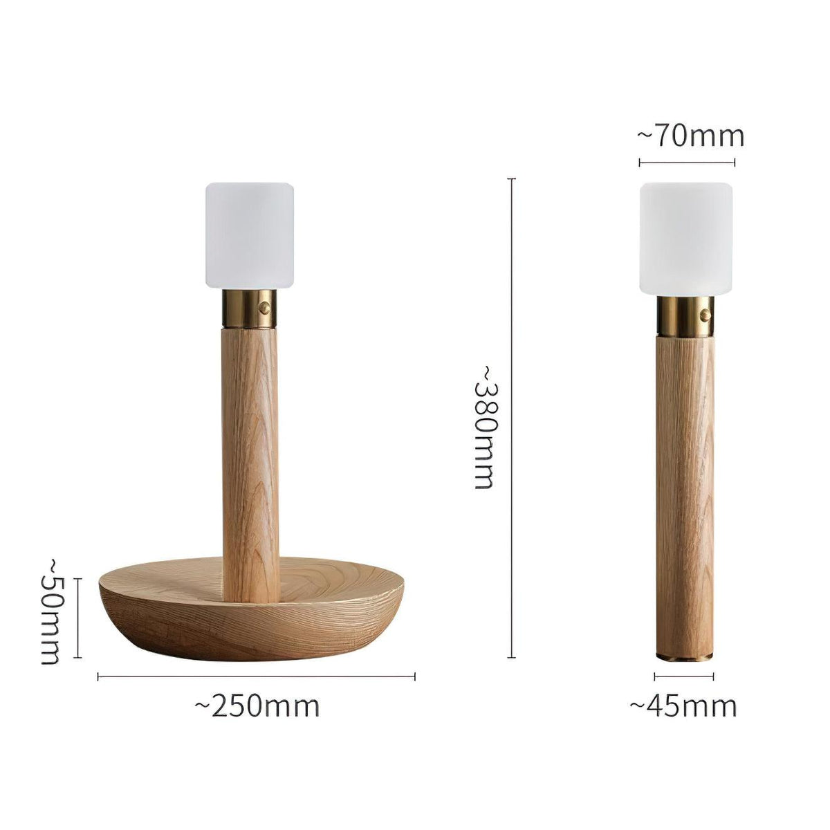 Lumaice Wood Minimalist Table Lamp