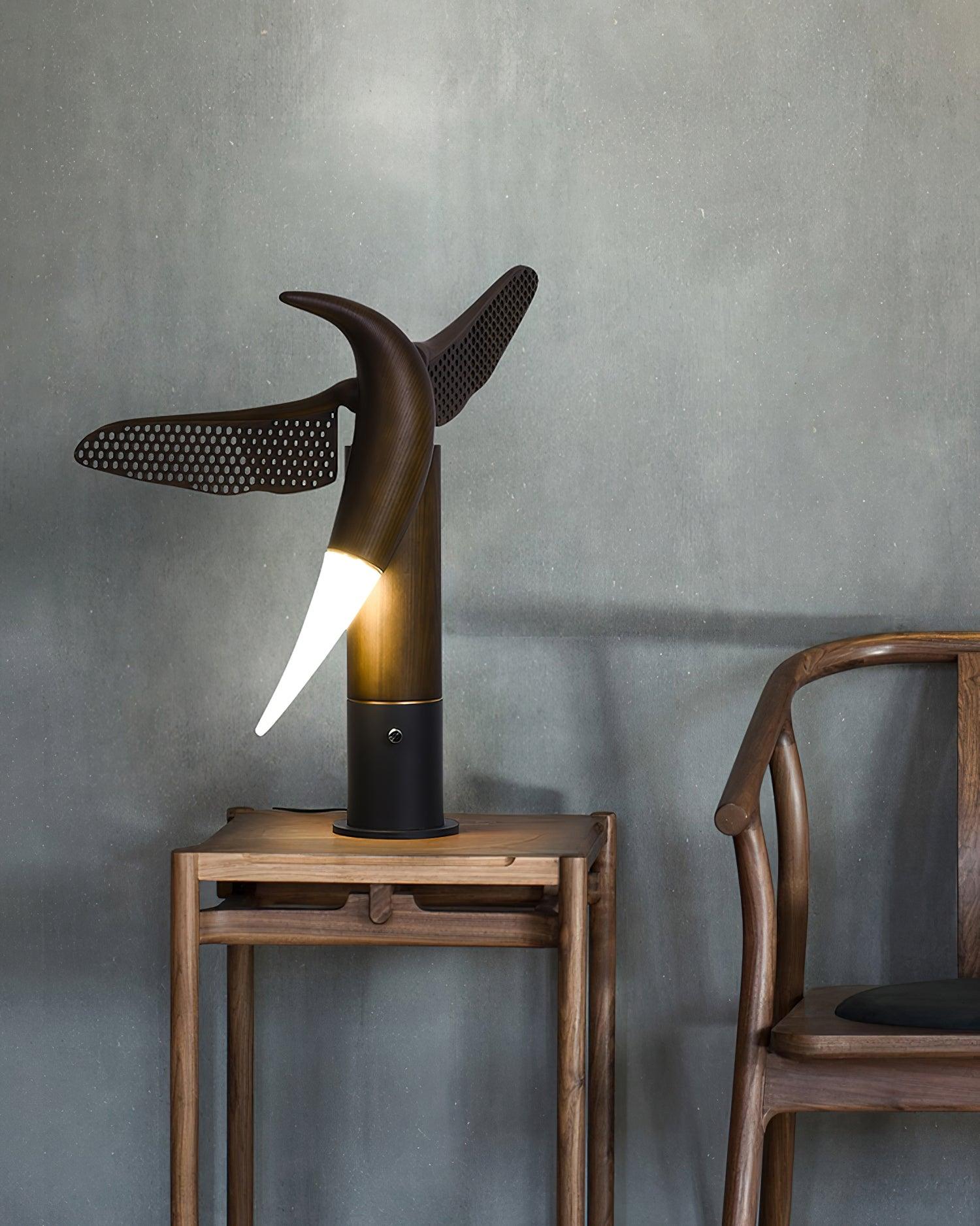Sylueria Contemporary Wood Table Lamp
