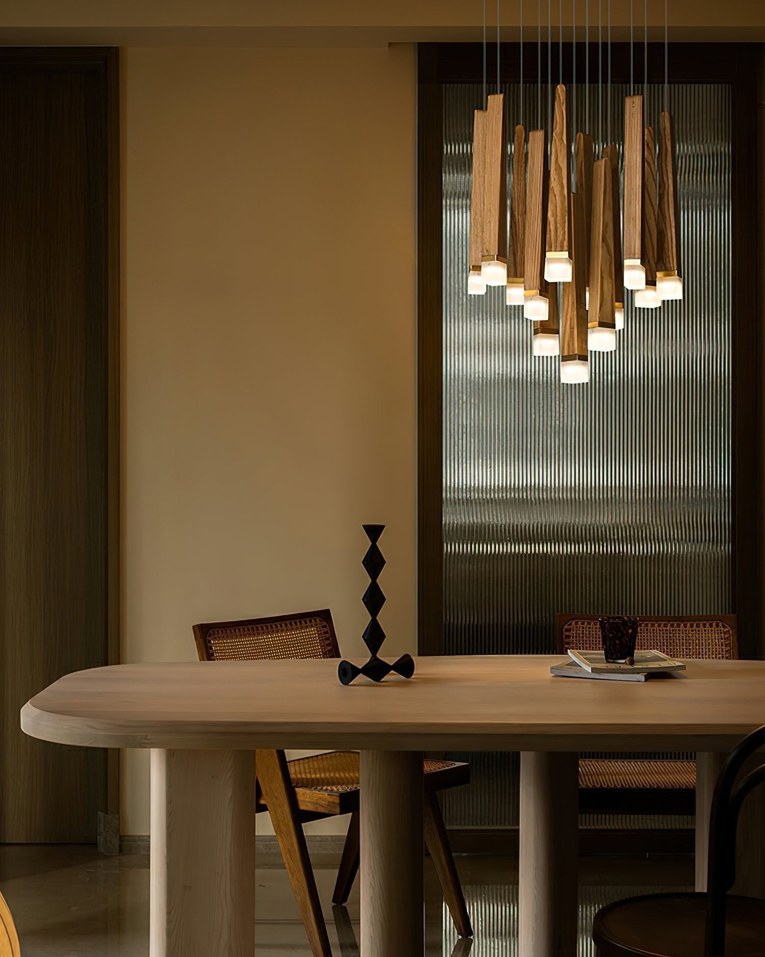Sylielle Firewood Stick Wood Chandelier