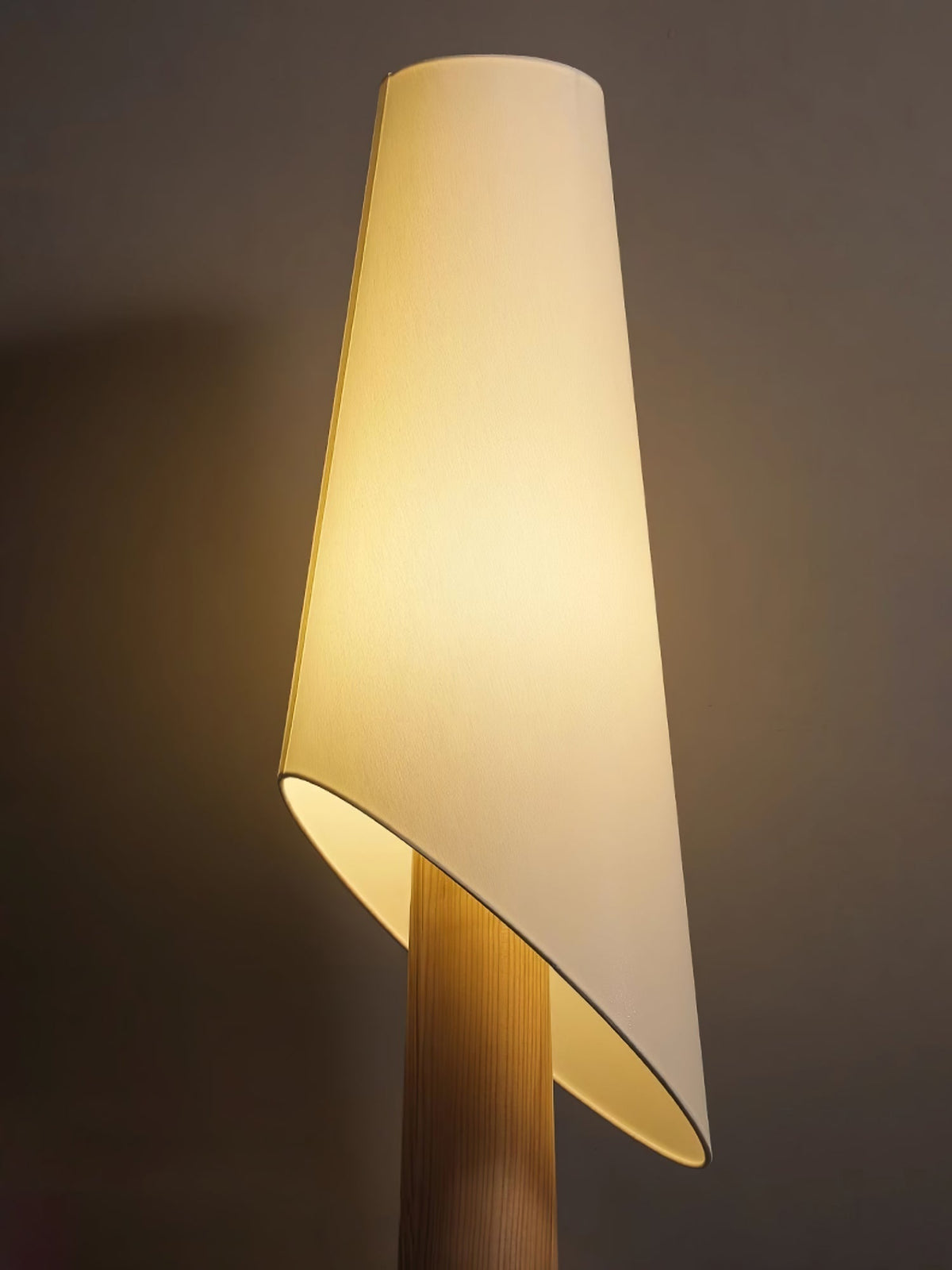 Curven Wood Marble Floor Lamp