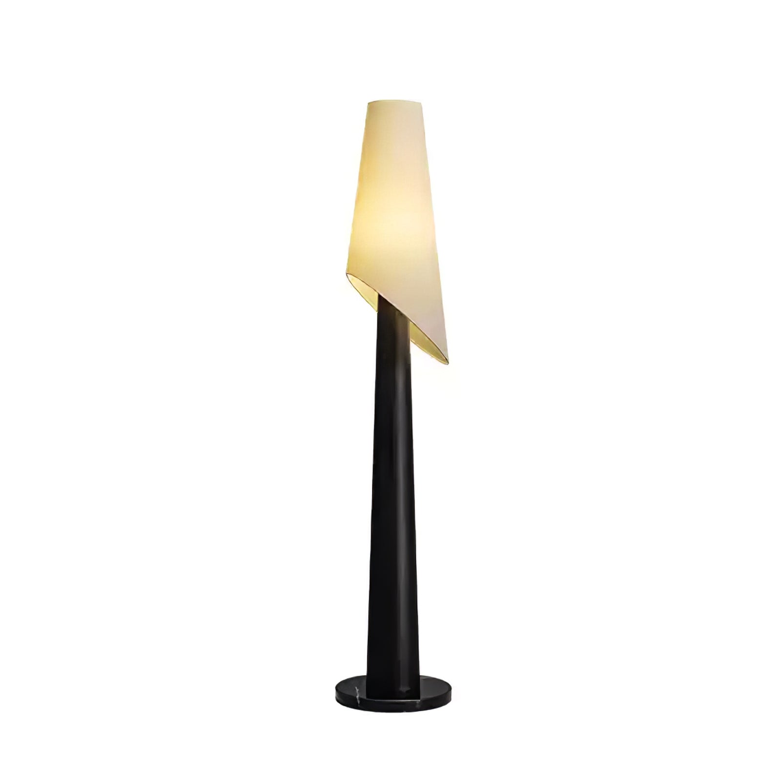 Curven Wood Marble Floor Lamp