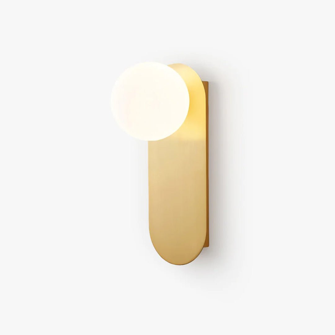 Eiralina Flat Base Globe Brass Glass Sconce Wall lamp