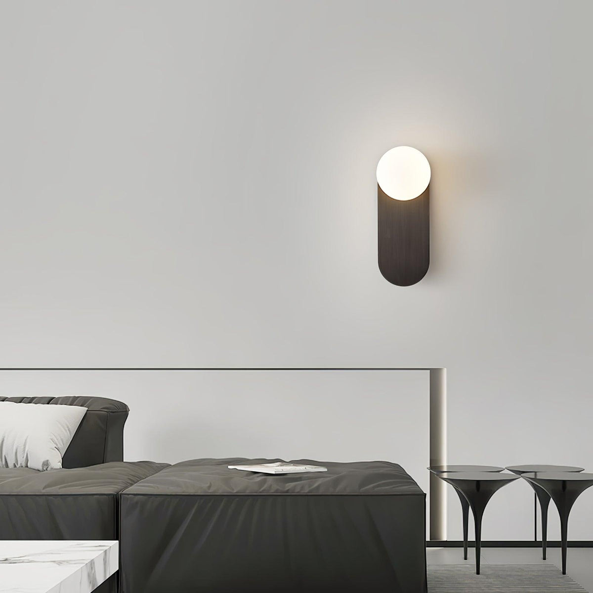 Eiralina Flat Base Globe Brass Glass Sconce Wall lamp