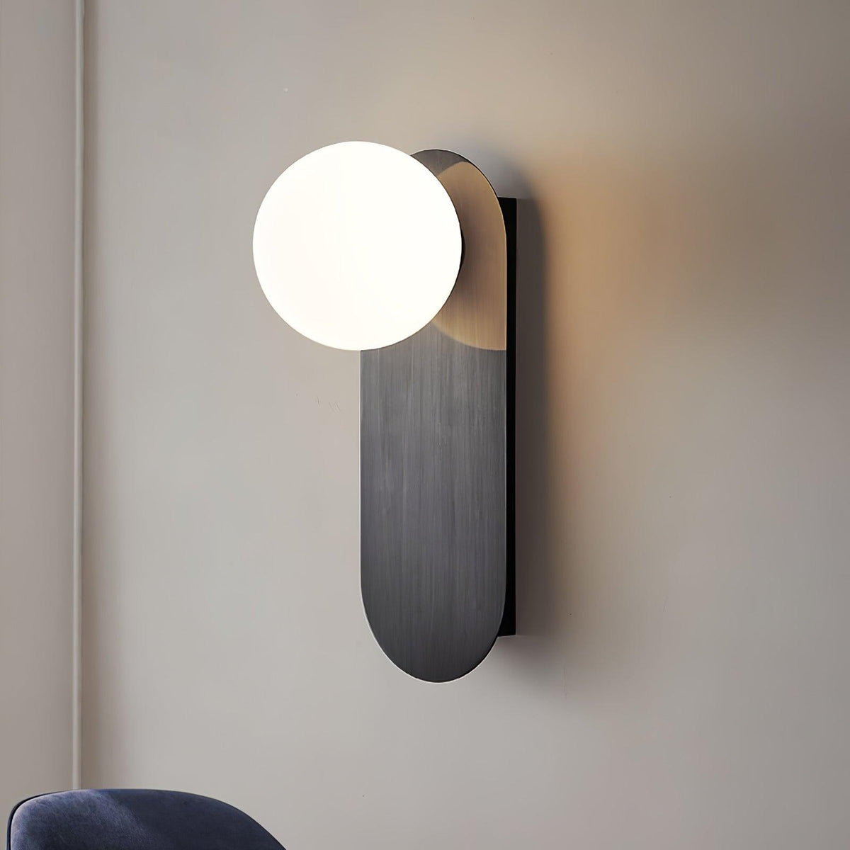 Eiralina Flat Base Globe Brass Glass Sconce Wall lamp