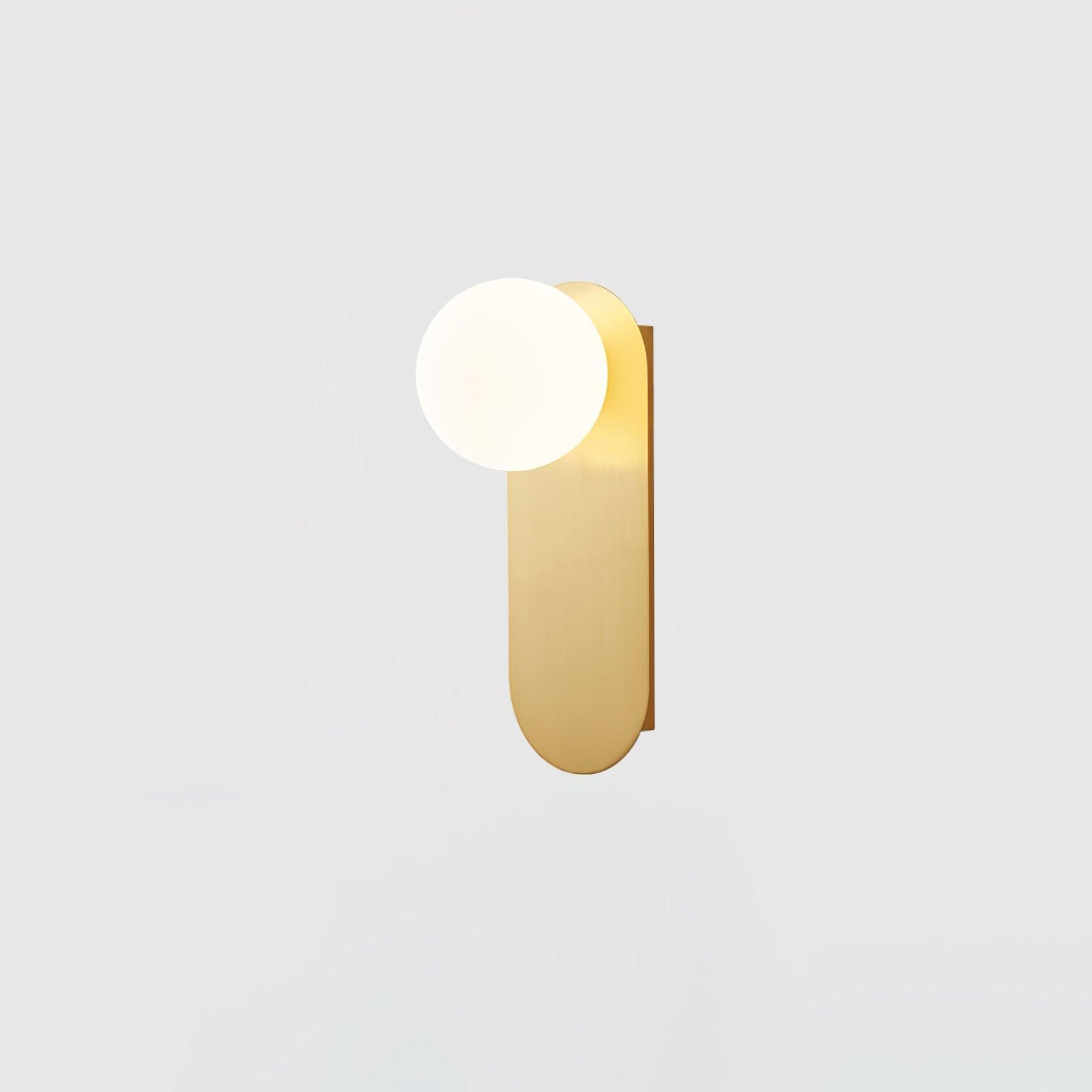 Eiralina Flat Base Globe Brass Glass Sconce Wall lamp
