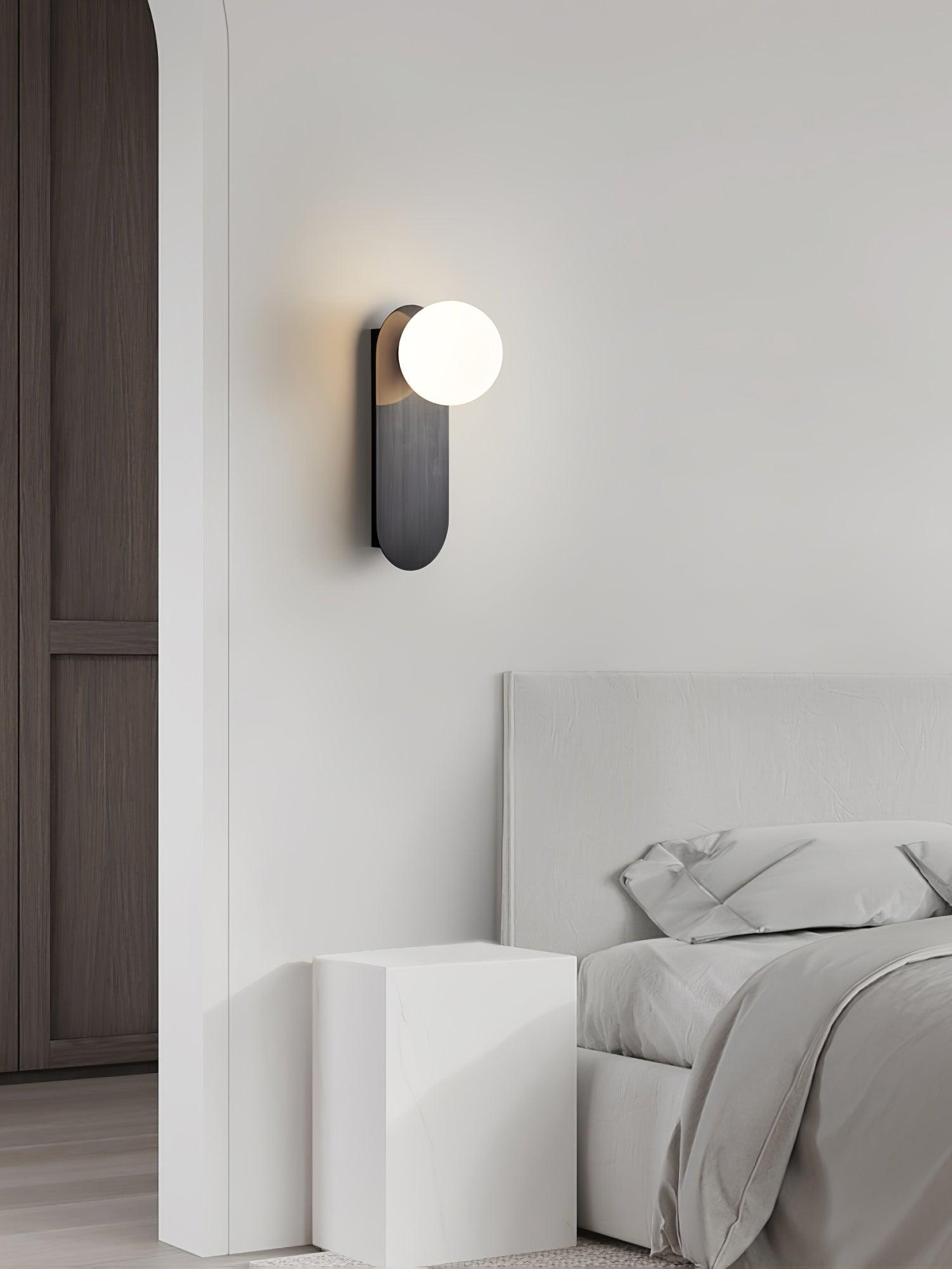 Eiralina Flat Base Globe Brass Glass Sconce Wall lamp