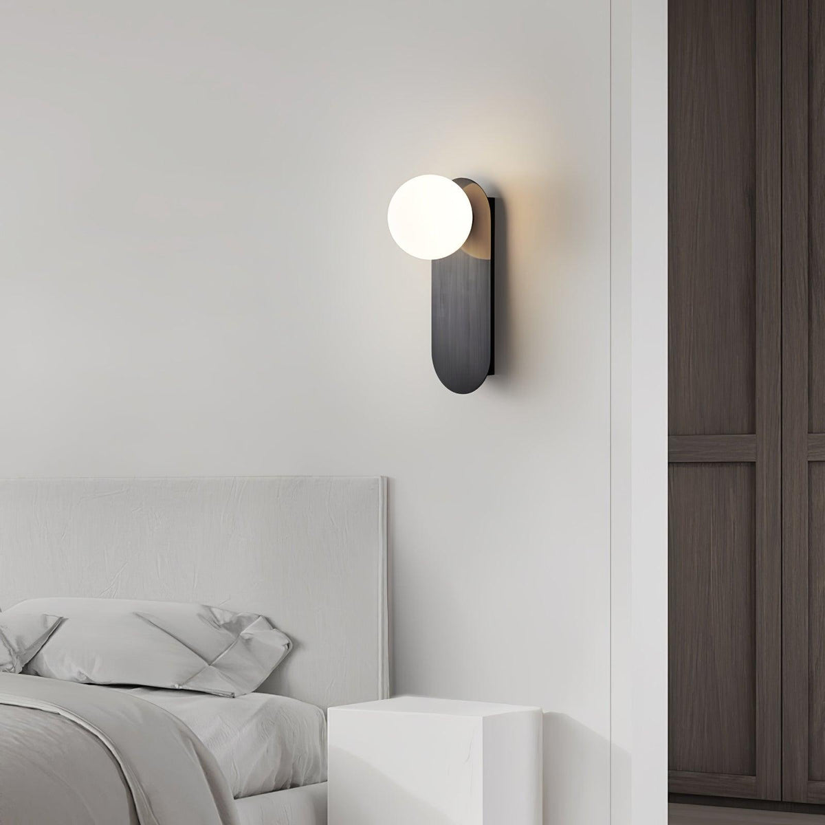Eiralina Flat Base Globe Brass Glass Sconce Wall lamp