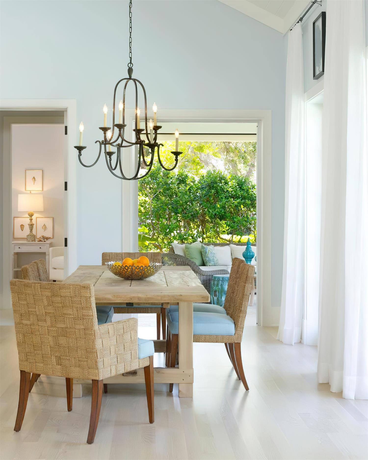 Flemish Chandelier Curved Iron Elegance - Neutral Decor