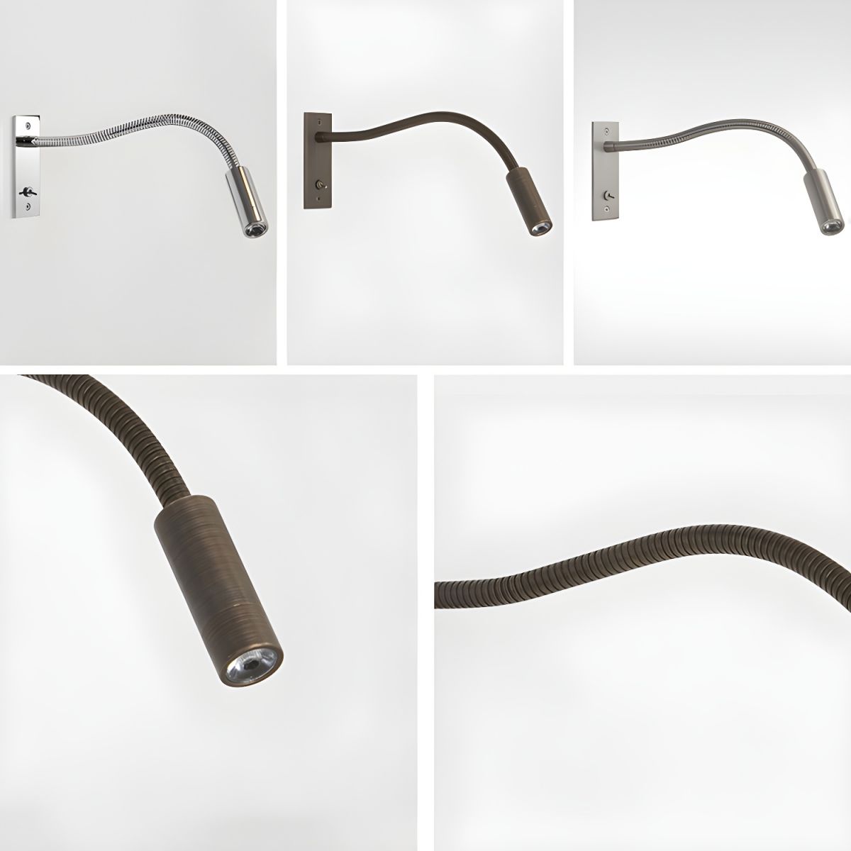 Flame Flexible Gooseneck Wall Lamp
