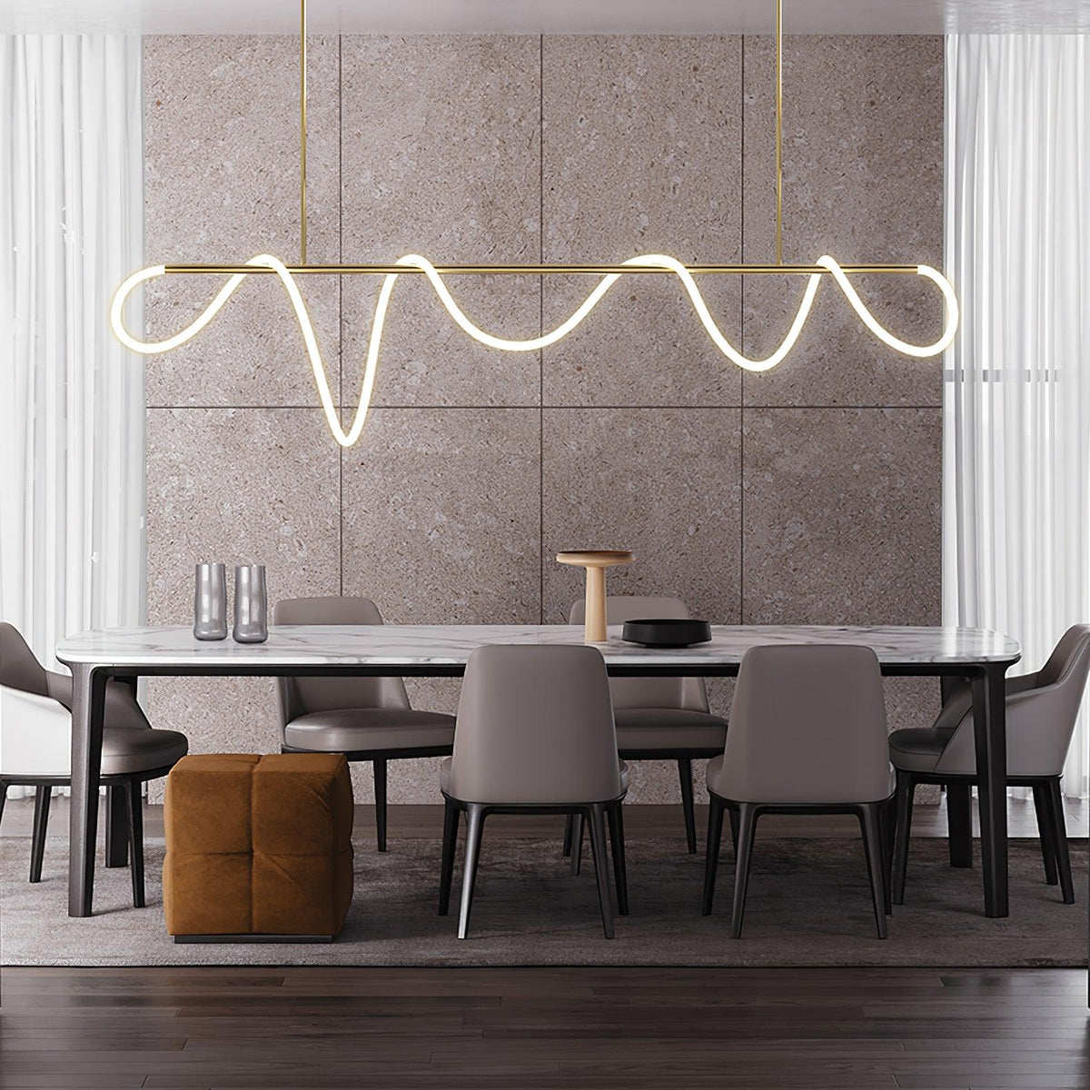 Vocor Chandelier Flexible Silicone Curve Modern Elegant