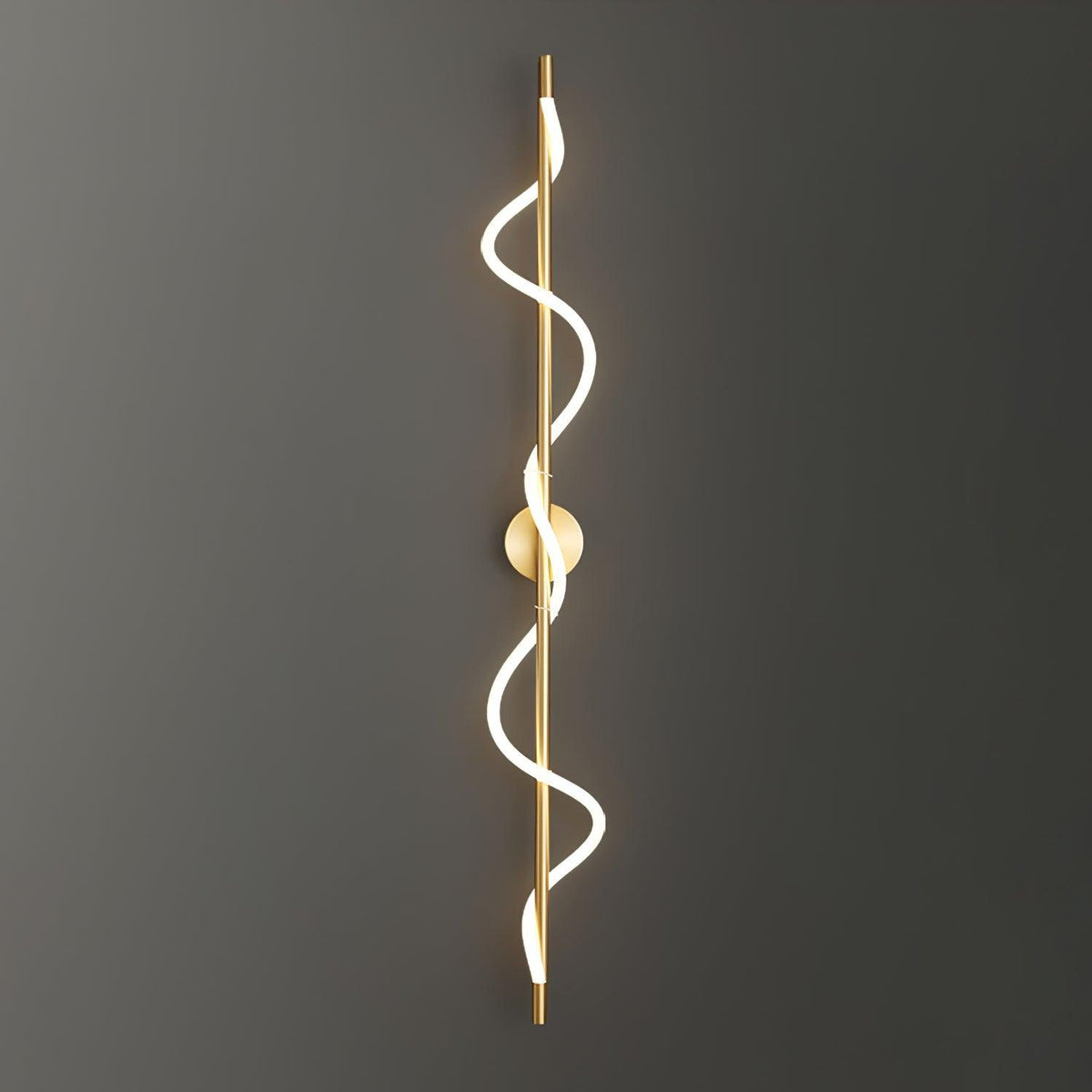Fidora Sculptural Brass Silicone Wall Lamp