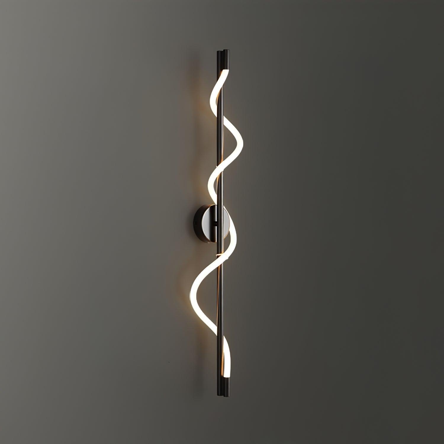 Fidora Sculptural Brass Silicone Wall Lamp