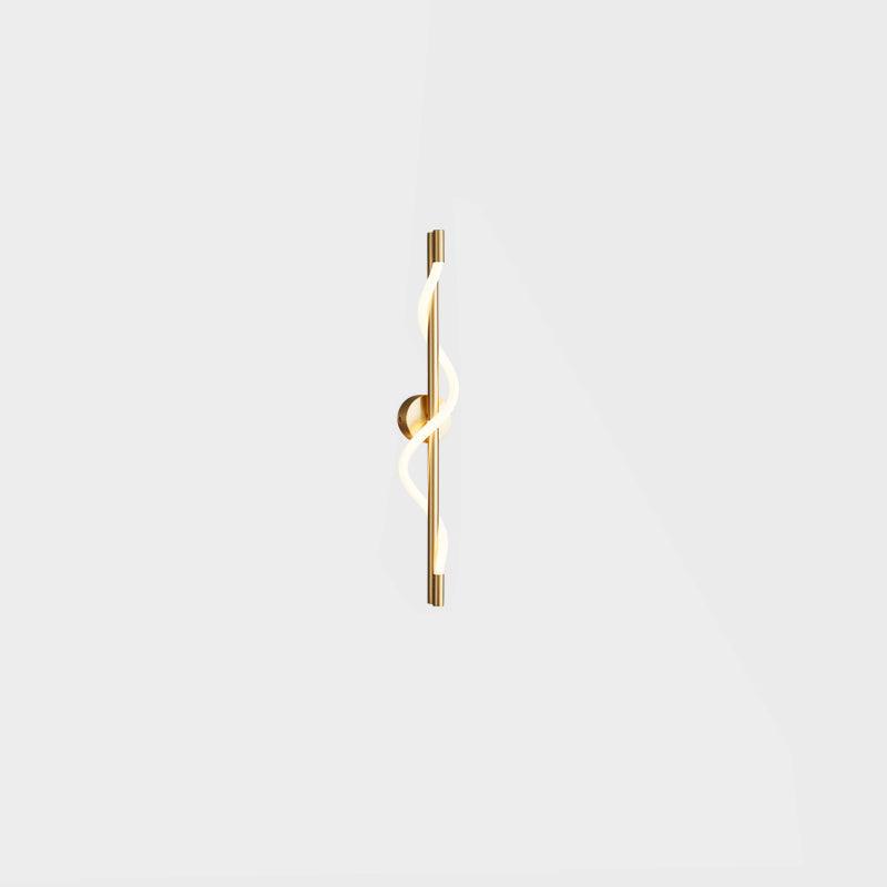 Fidora Sculptural Brass Silicone Wall Lamp