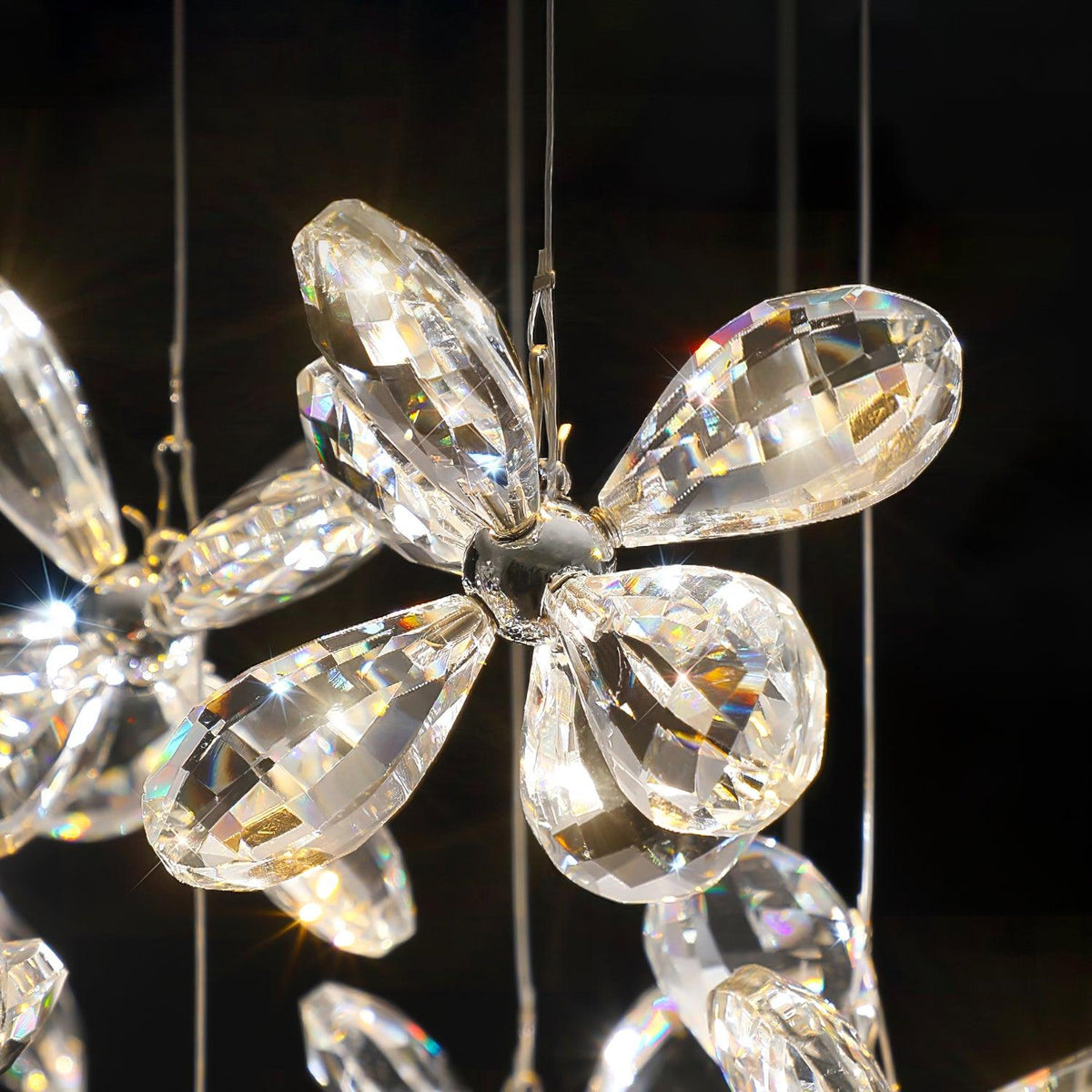 Dune Chandelier Crystal Butterfly Floral Cluster