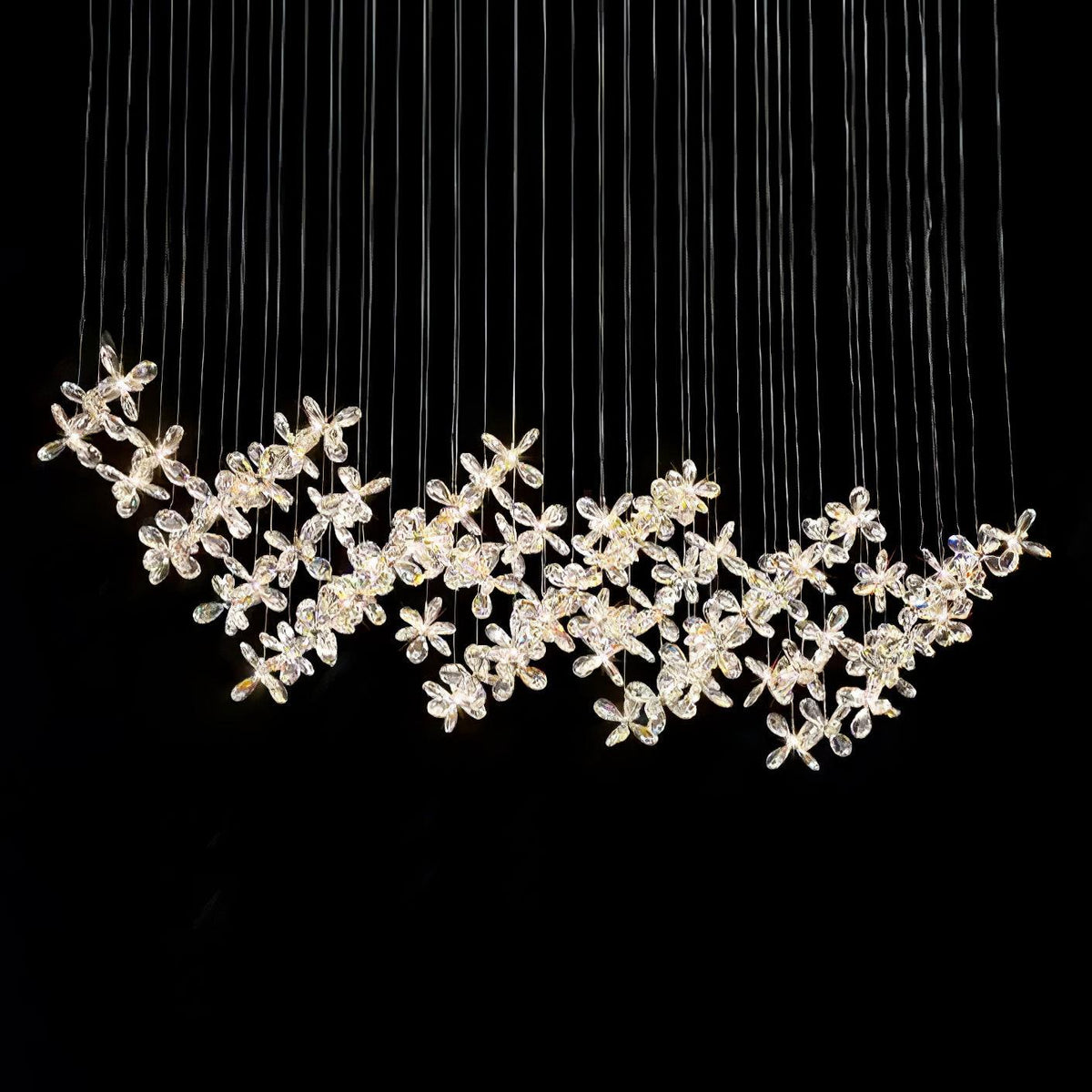 Dune Chandelier Crystal Butterfly Floral Cluster