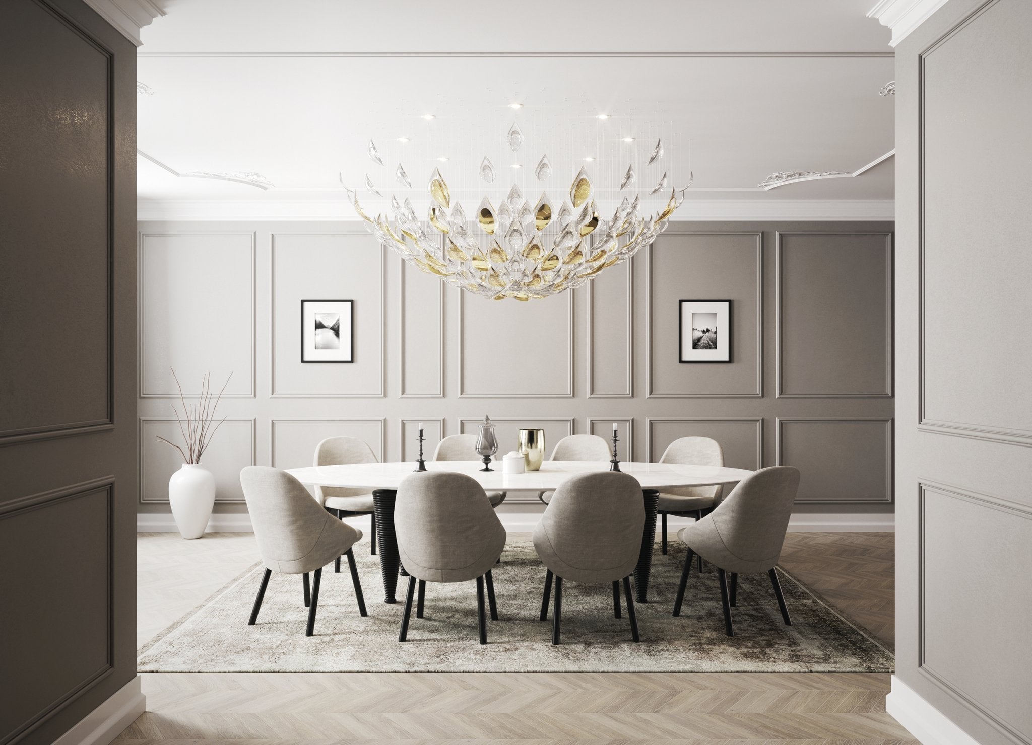 Avynen Crystal Petal Chandelier