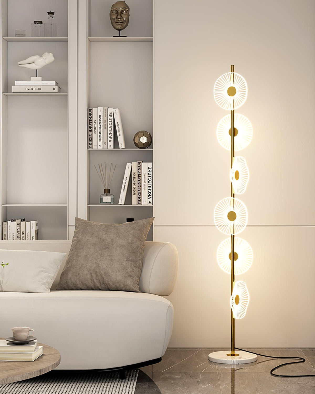 Petaira Luxe Marble Floor Lamp