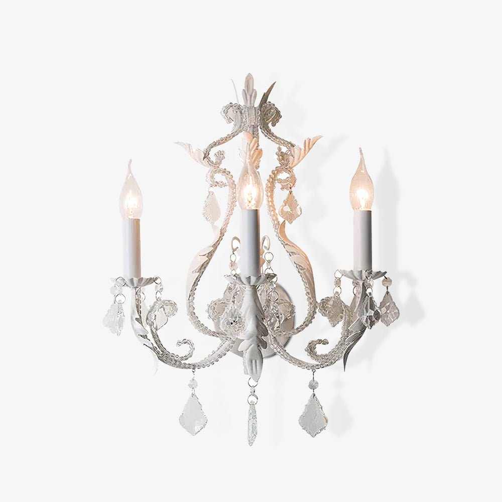 Xeldes Traditional Candle Holder Crystal Wall Lamp