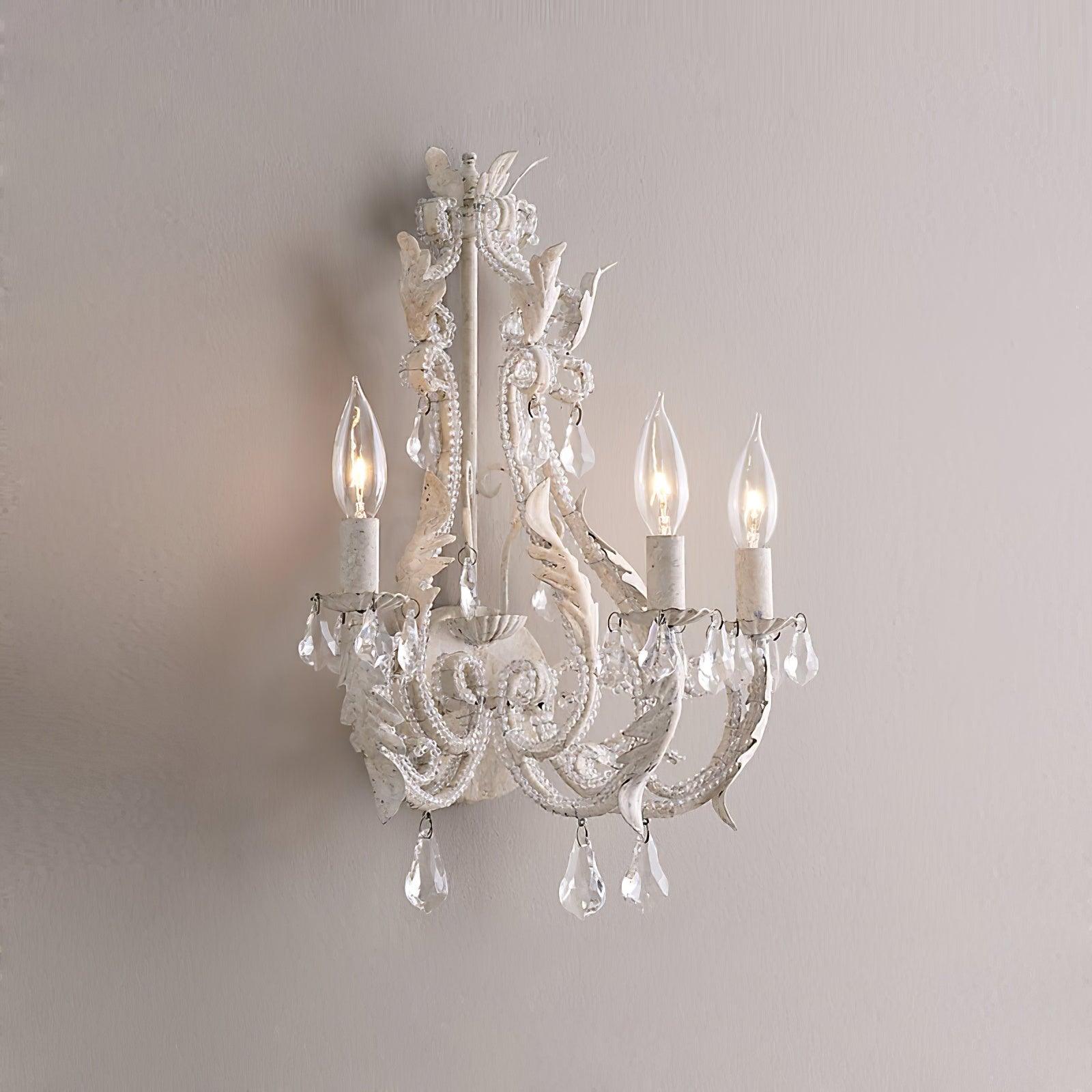 Xeldes Traditional Candle Holder Crystal Wall Lamp