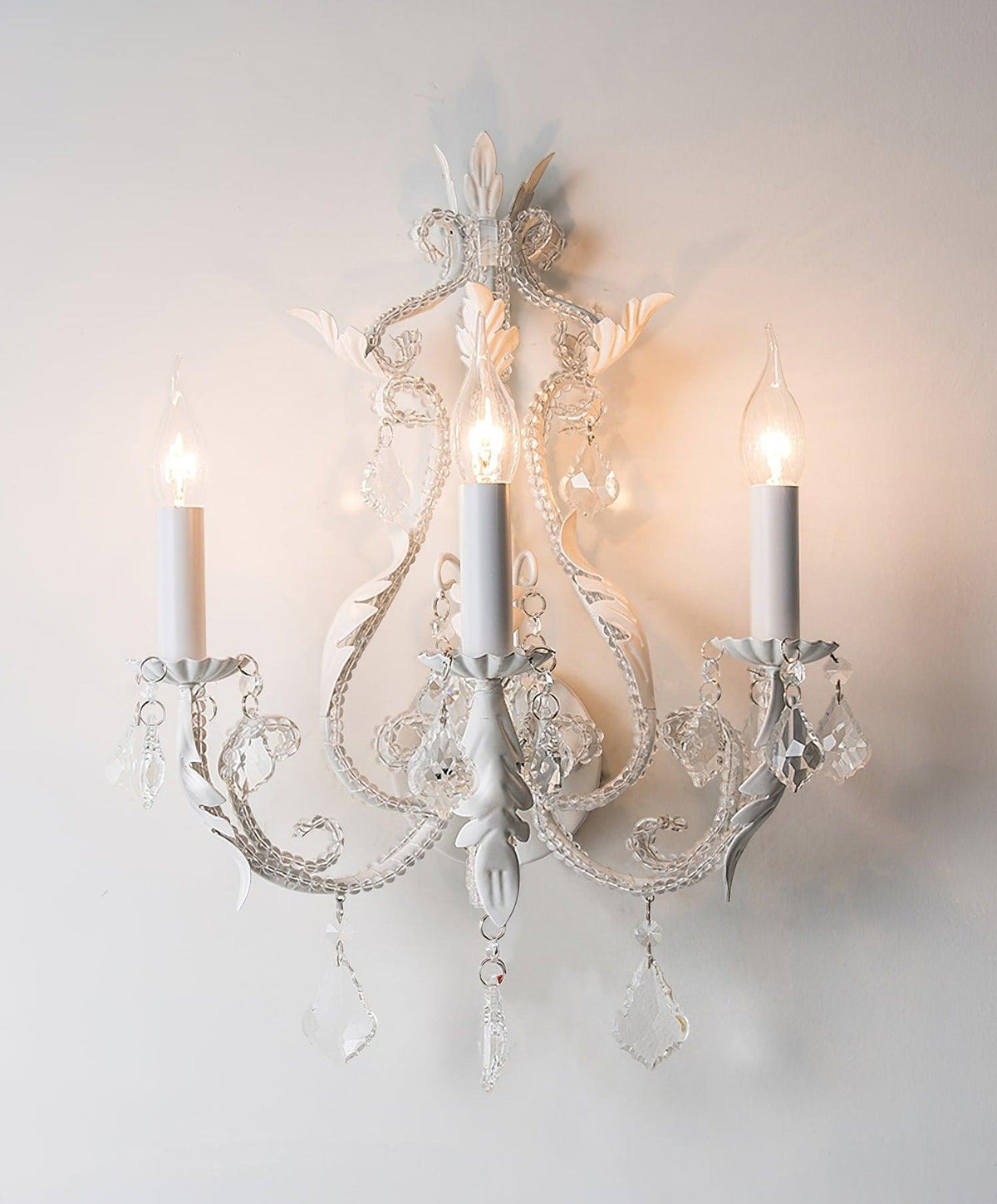 Xeldes Traditional Candle Holder Crystal Wall Lamp