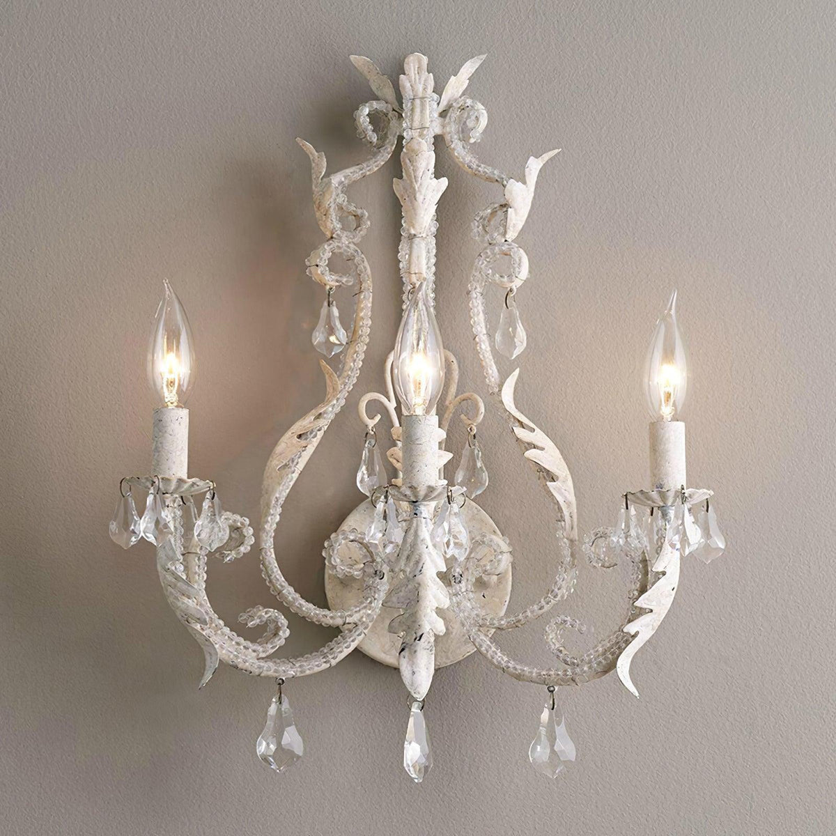 Xeldes Traditional Candle Holder Crystal Wall Lamp