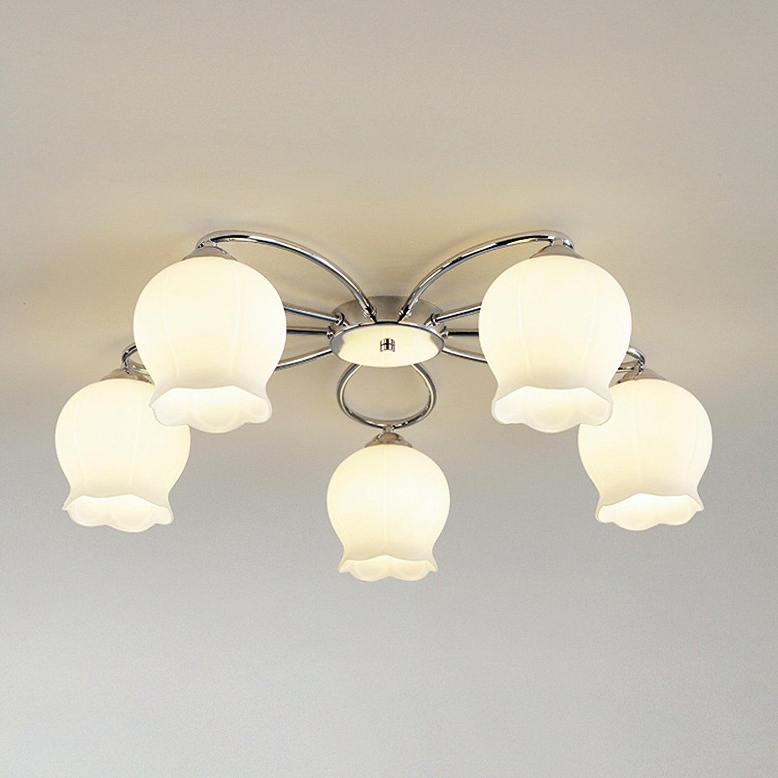 Oldore Premium Elegance Floral Glass Ceiling Lamp