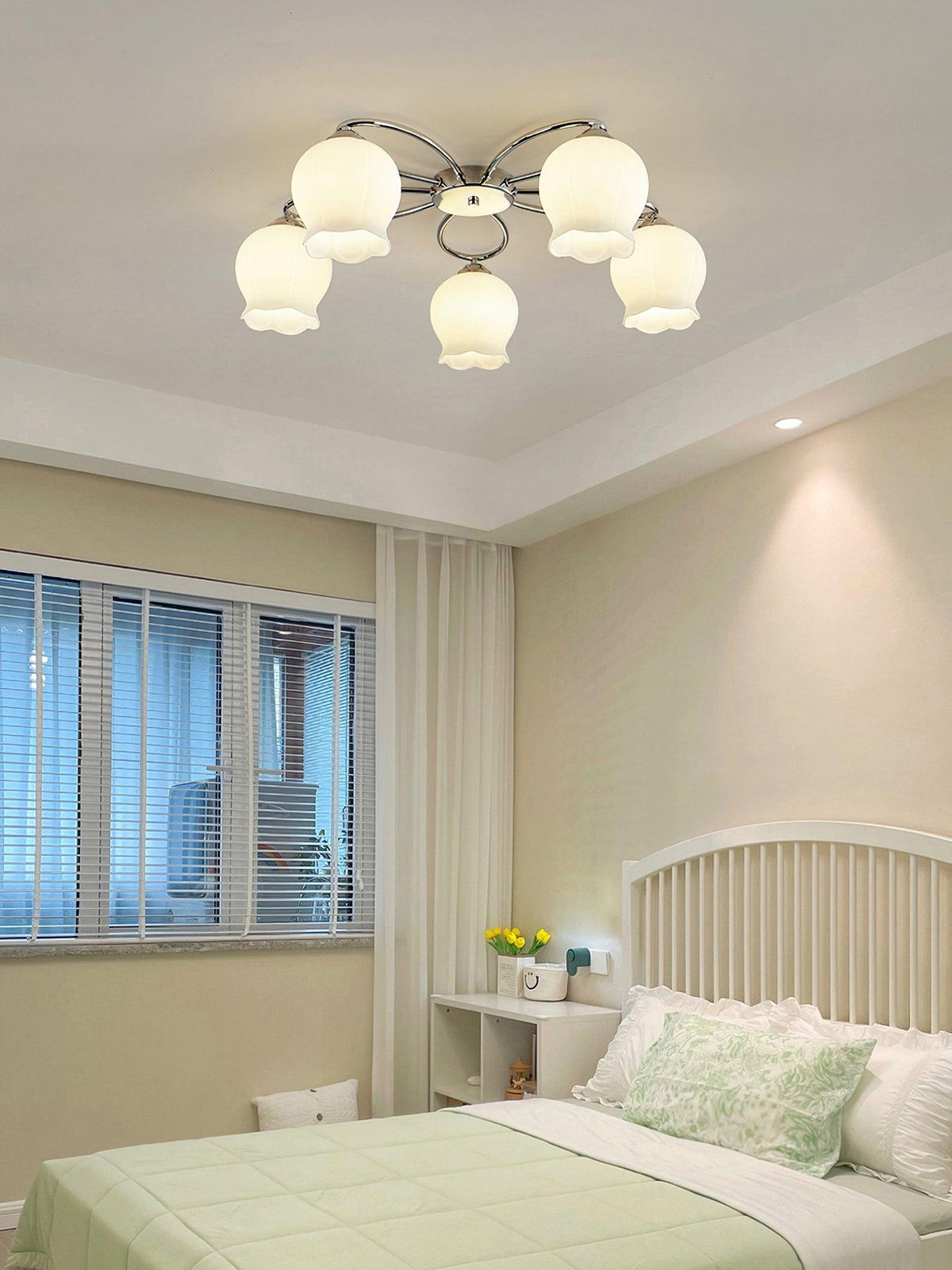 Oldore Premium Elegance Floral Glass Ceiling Lamp