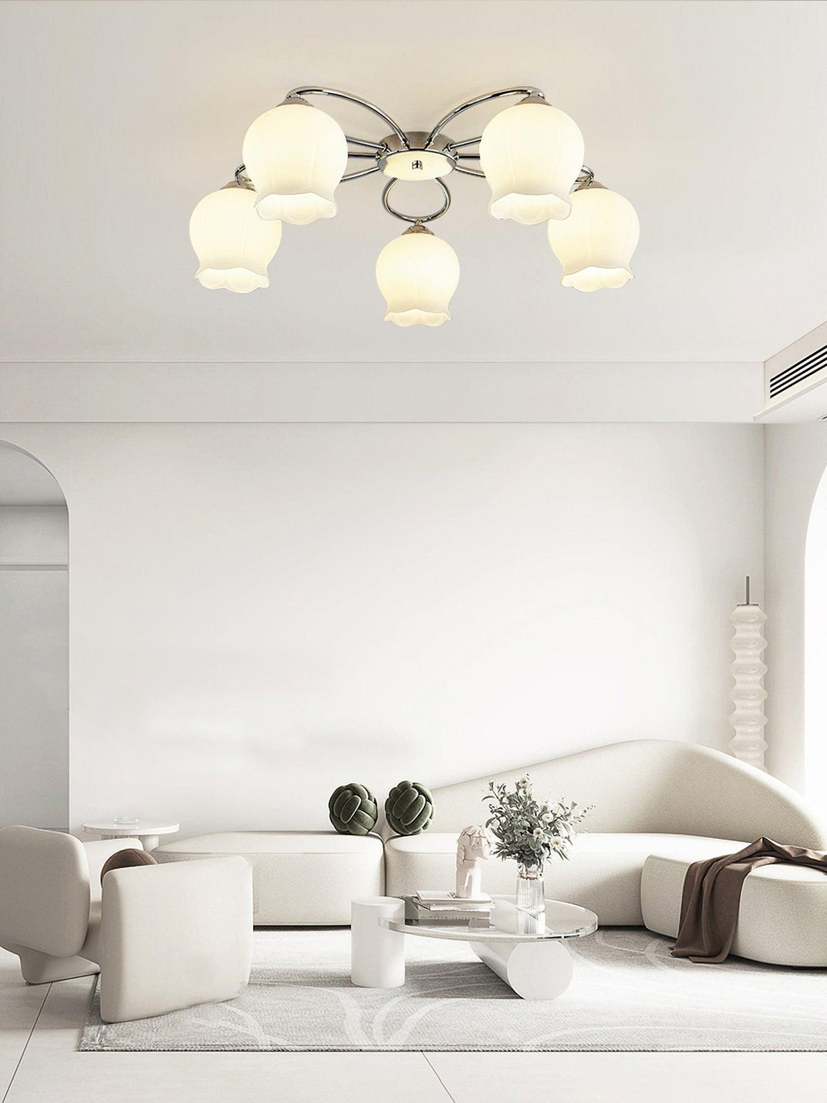 Oldore Premium Elegance Floral Glass Ceiling Lamp