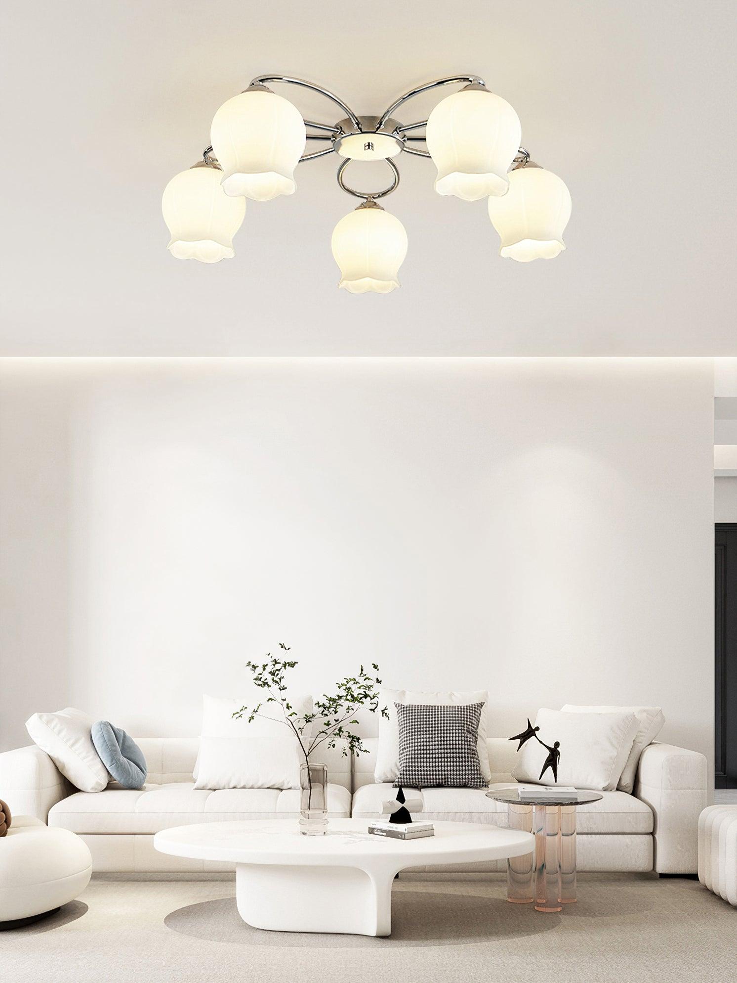 Oldore Premium Elegance Floral Glass Ceiling Lamp