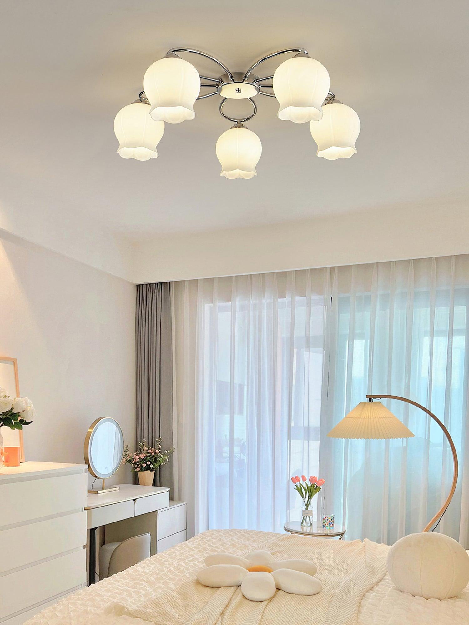 Oldore Premium Elegance Floral Glass Ceiling Lamp