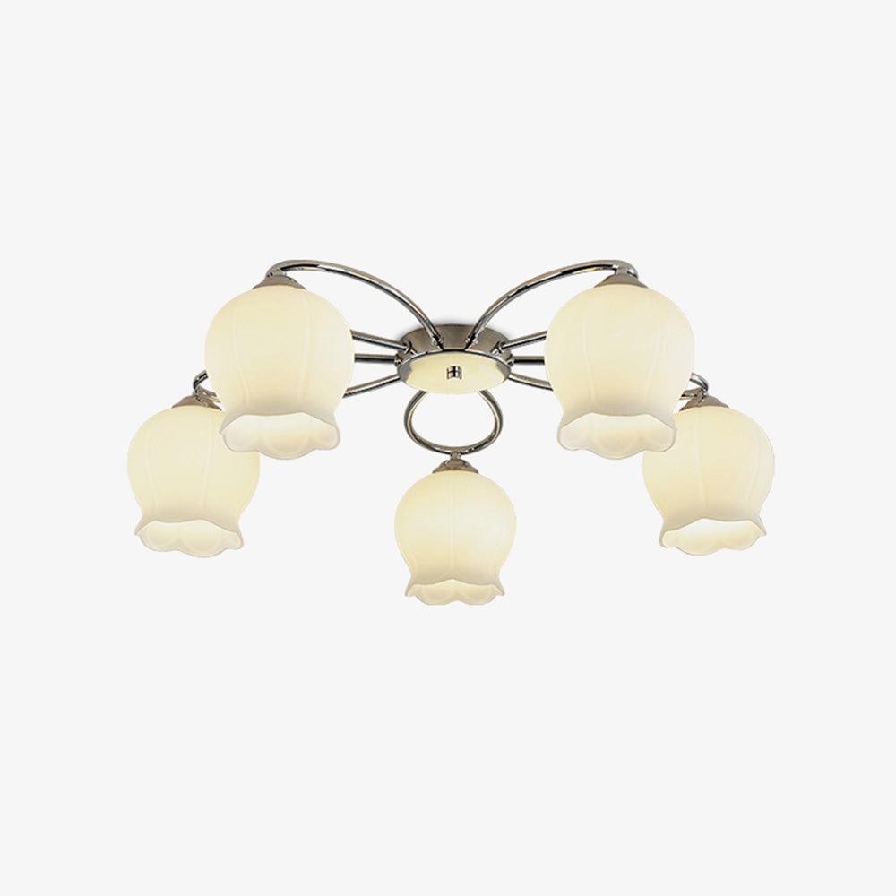Oldore Premium Elegance Floral Glass Ceiling Lamp