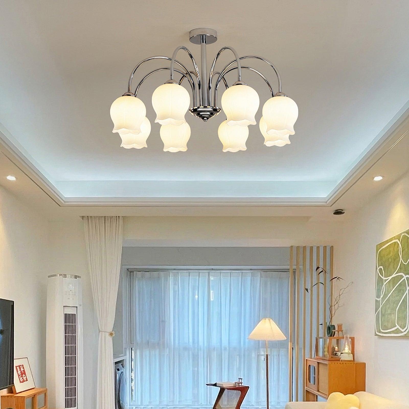 Eiralissa Chandelier Floral Glass
