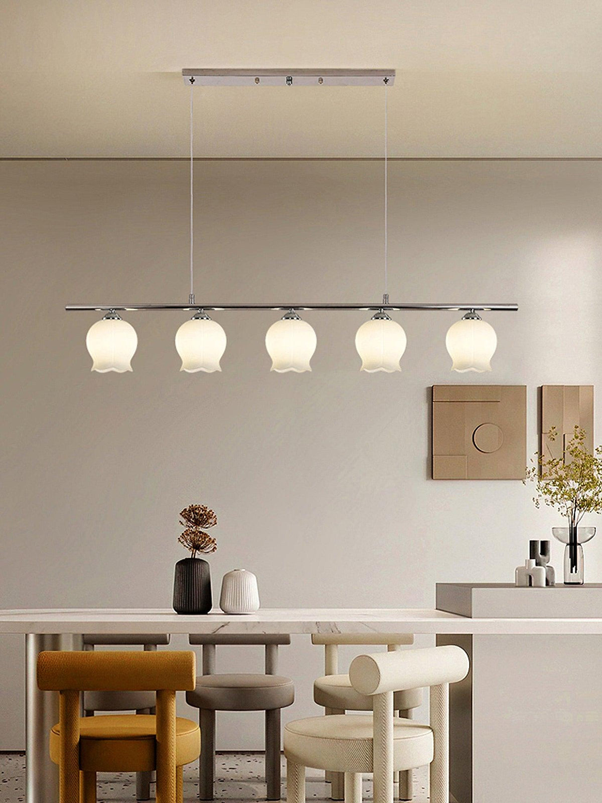 Evenara Modern Minimalist Floral Glass Pendant Lamp