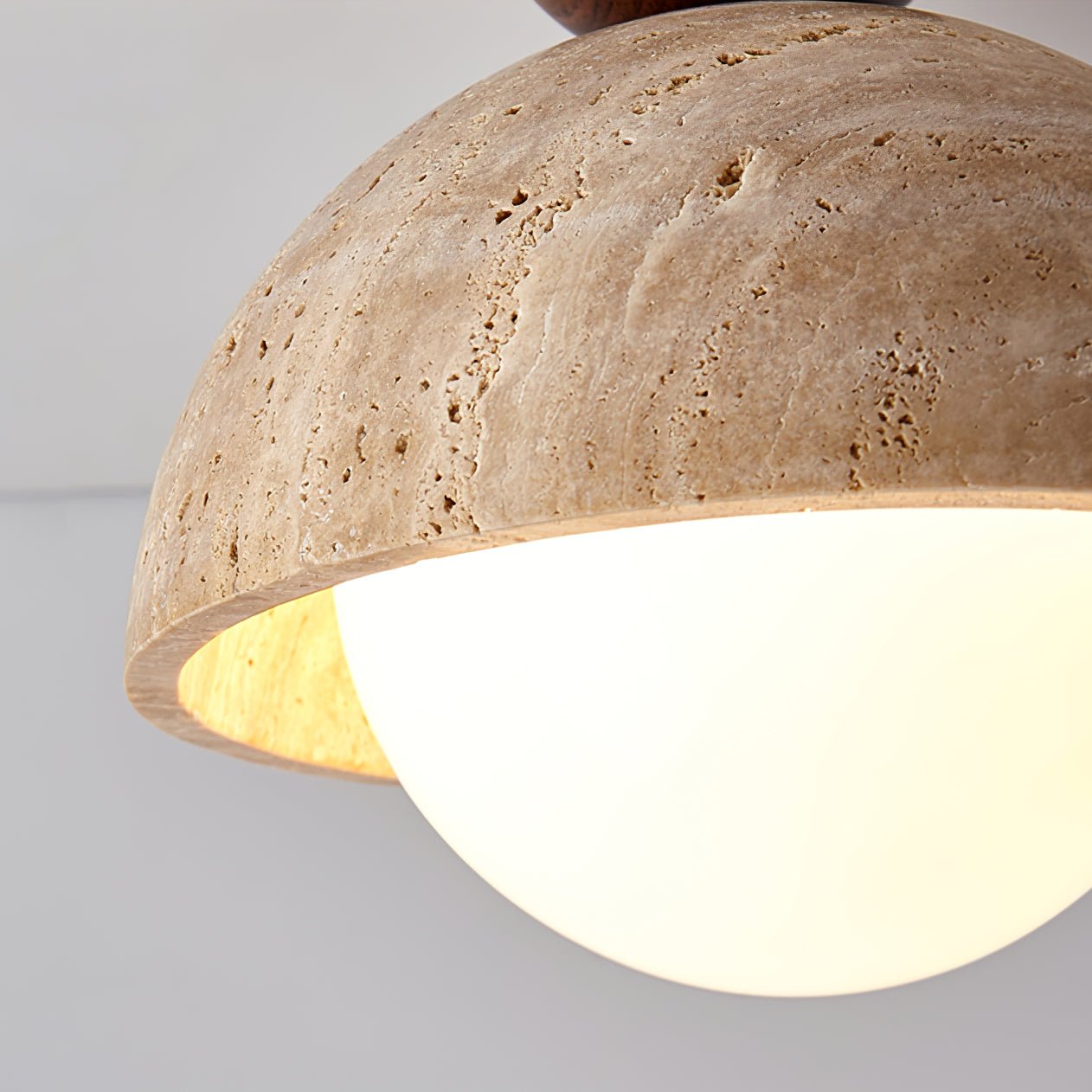 Solana Travertine Ceiling Light - Neutral Decor