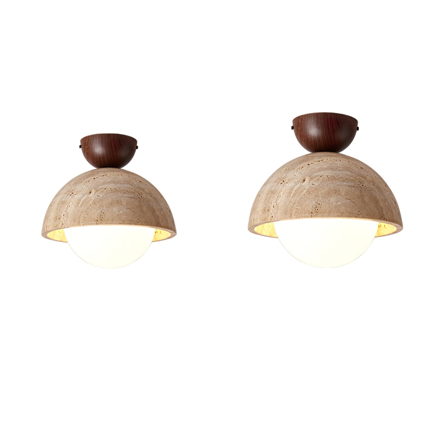 Solana Travertine Ceiling Light - Neutral Decor