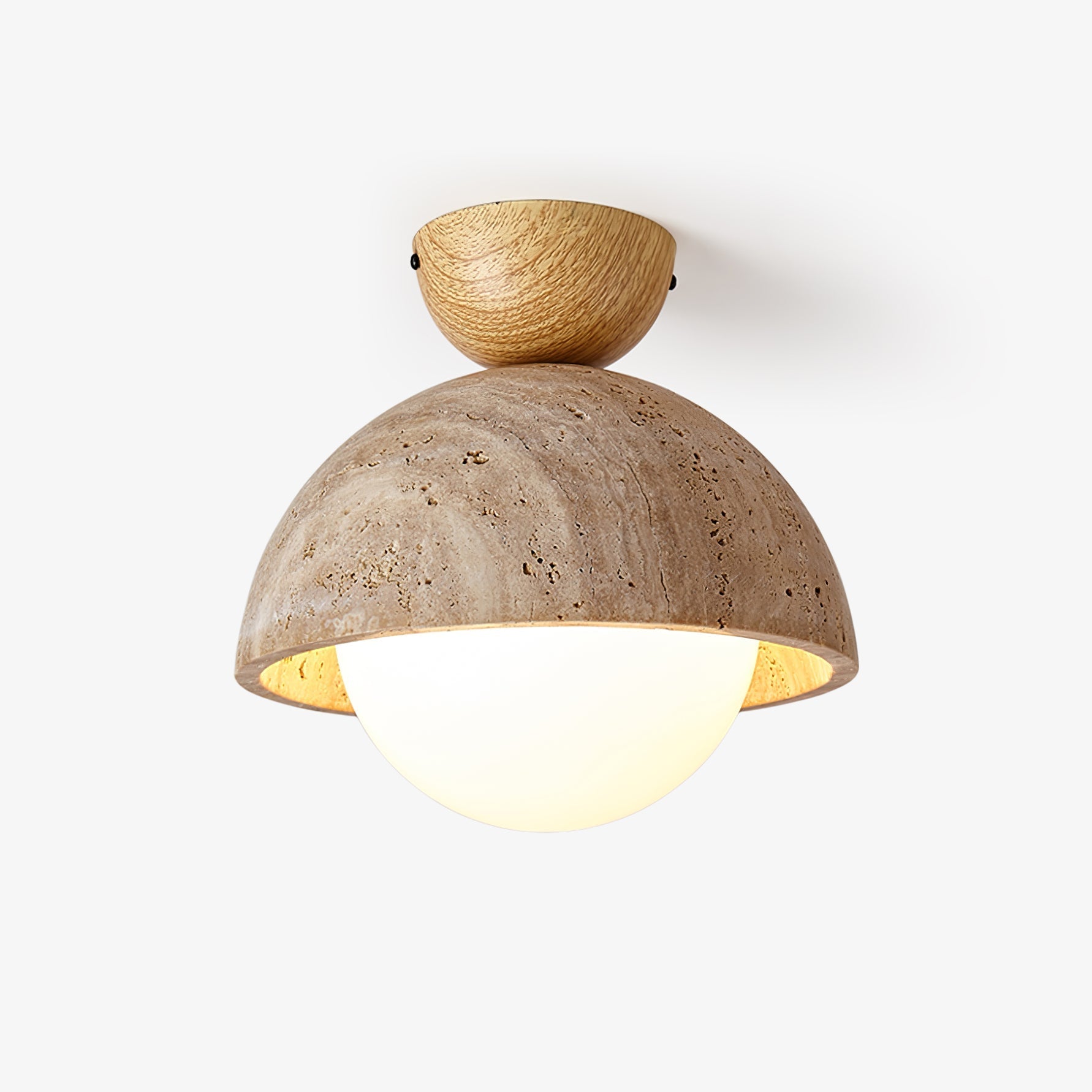 Solana Travertine Ceiling Light - Neutral Decor