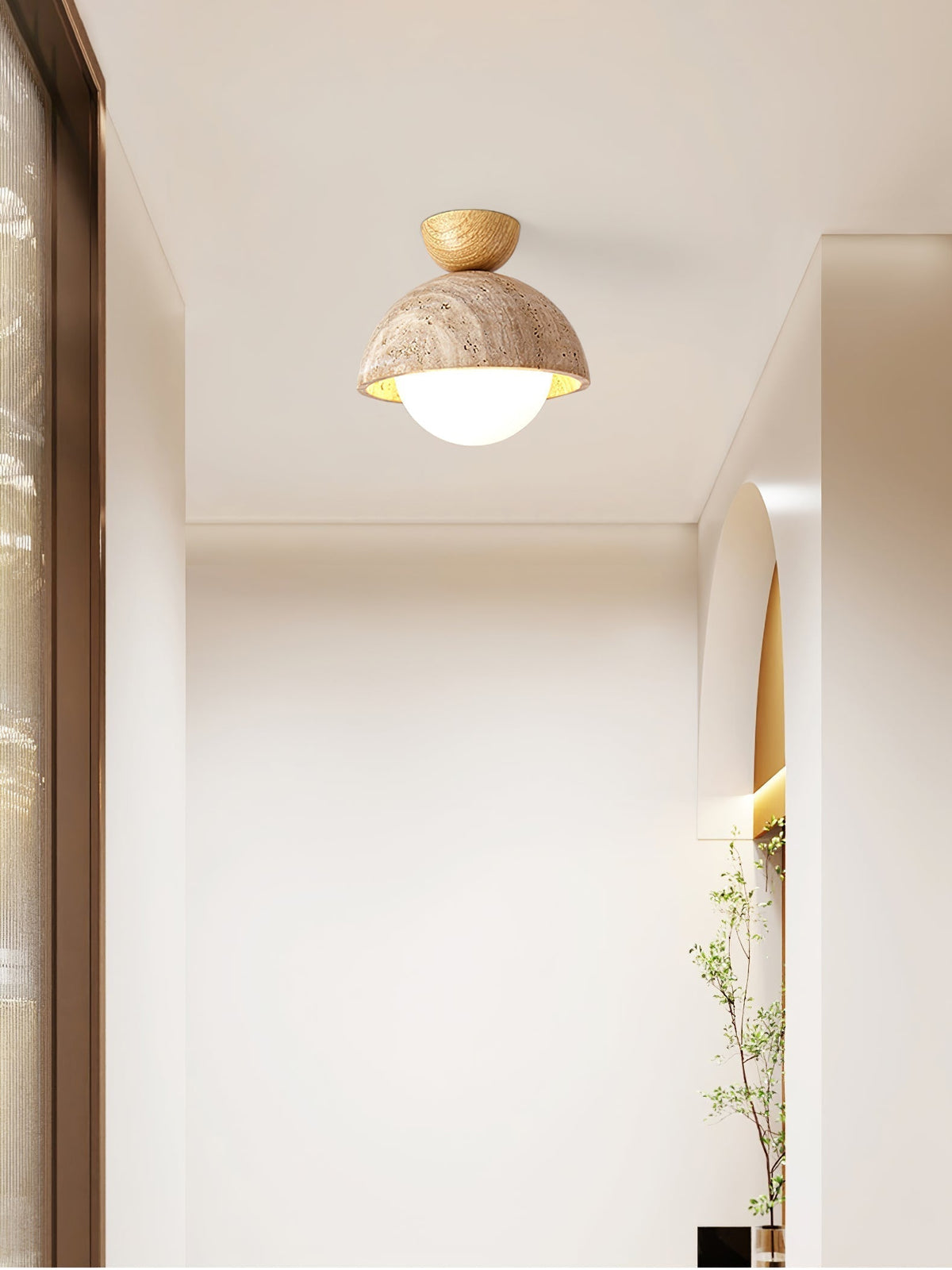 Solana Travertine Ceiling Light