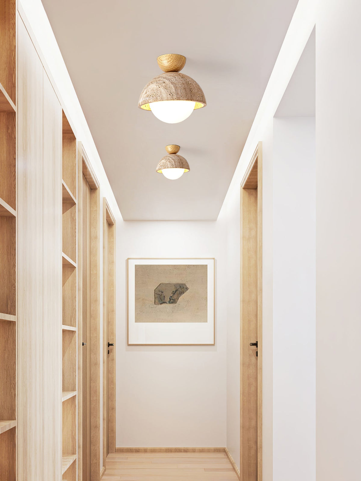 Solana Travertine Ceiling Light