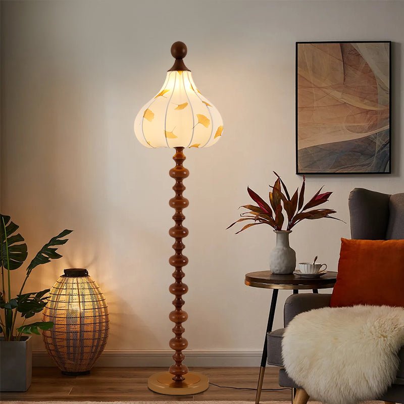 Gagell Wood Fabric Elegant Floor Lamp