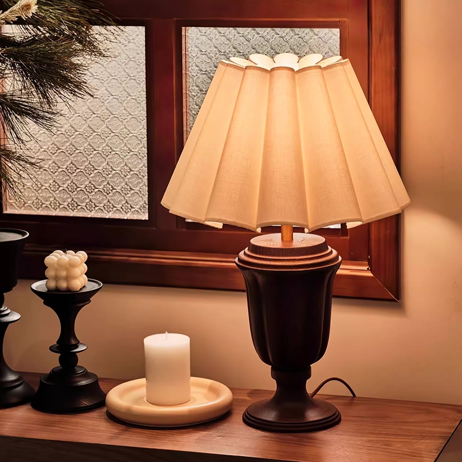 Vireo Wood & Fabric Table Lamp