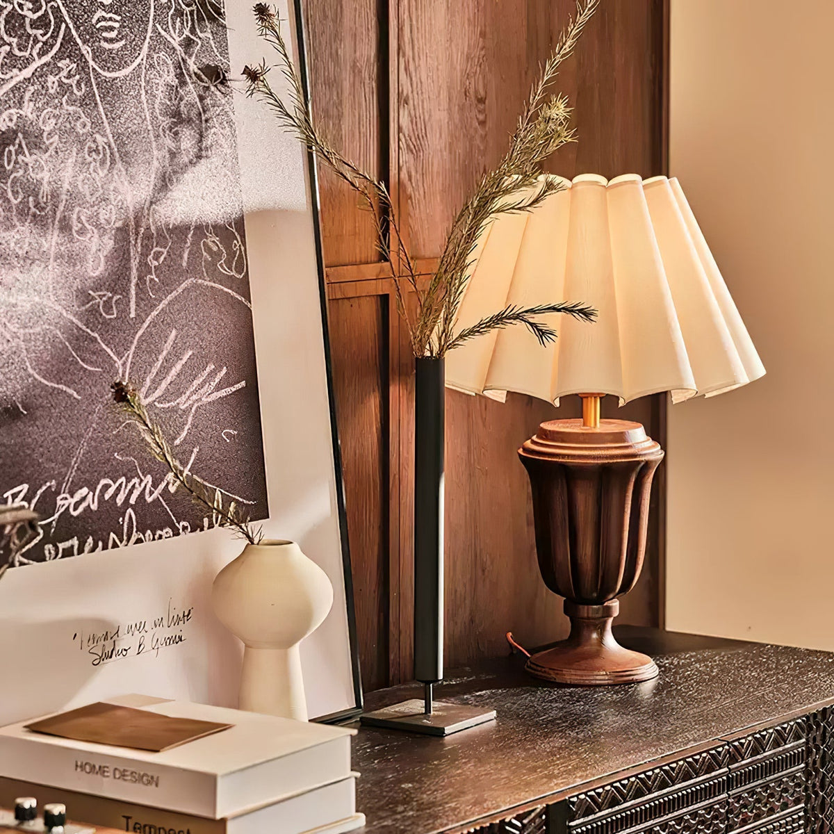 Vireo Wood & Fabric Table Lamp