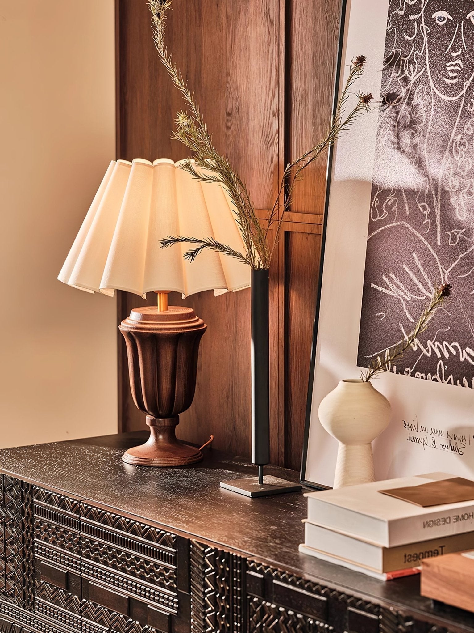 Vireo Wood & Fabric Table Lamp