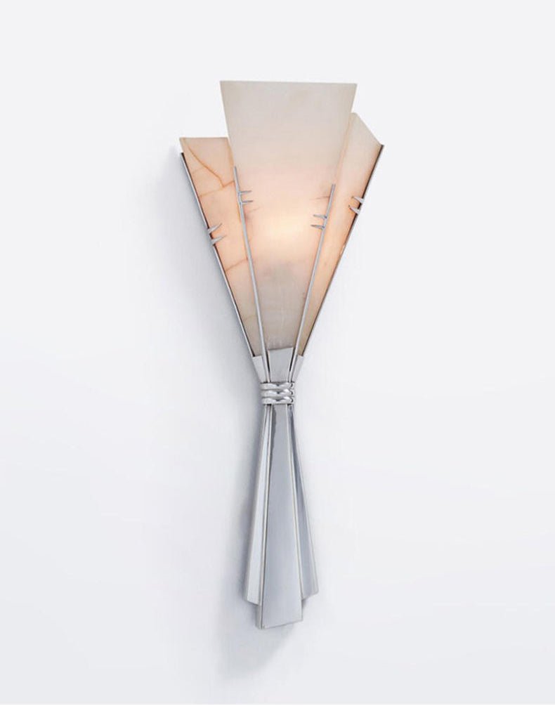 Aura Alabaster Fan Wall Sconce