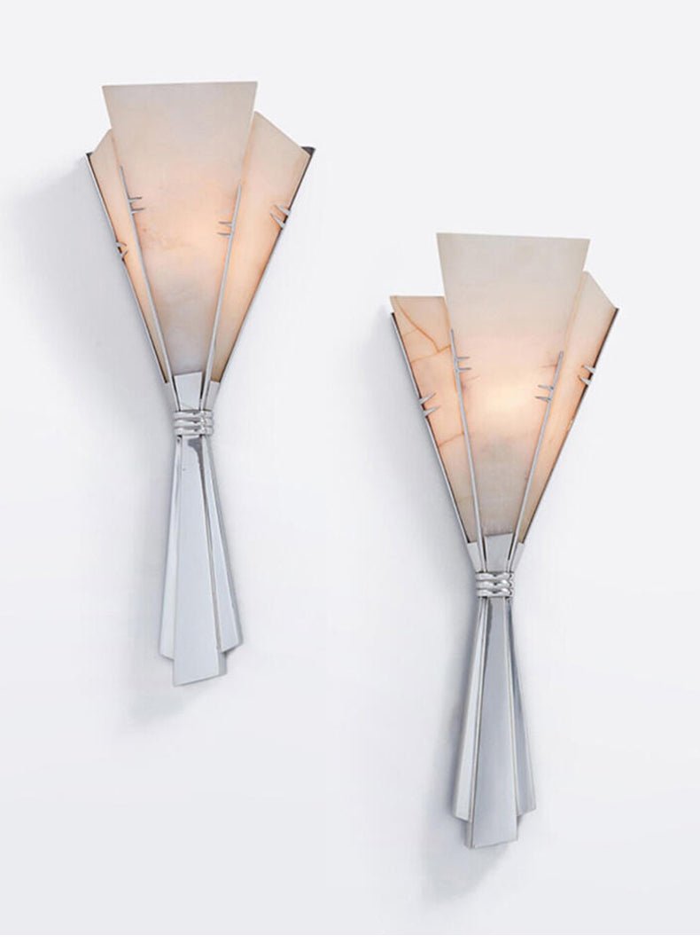Aura Alabaster Fan Wall Sconce