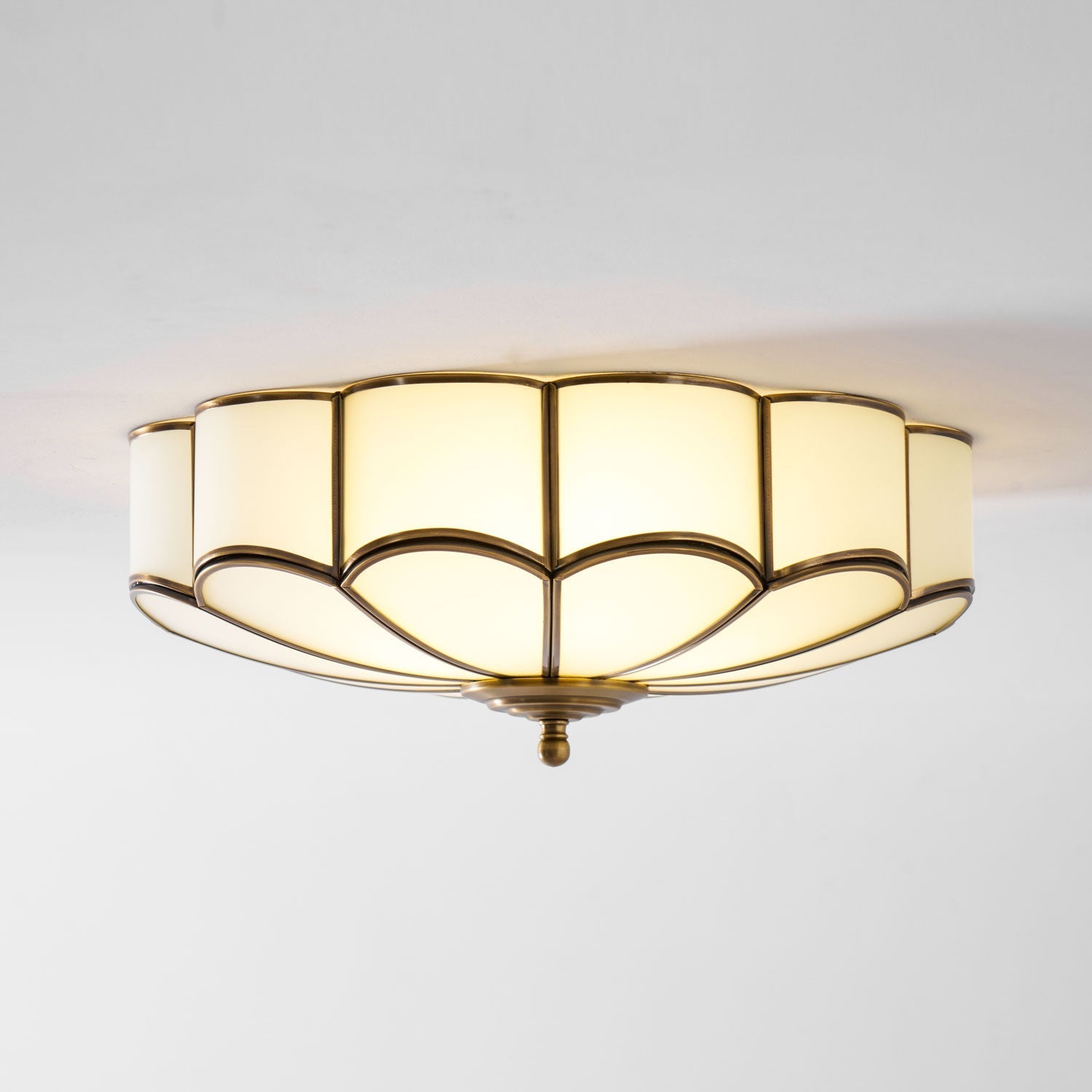 Delacourt Flower Shape Glass Flush Mount Ceiling Light