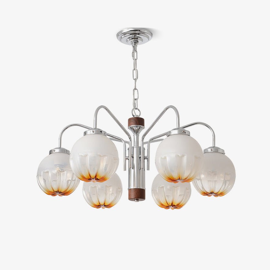 Ulliria Nordic Art Flower Walnut Glass Chandelier