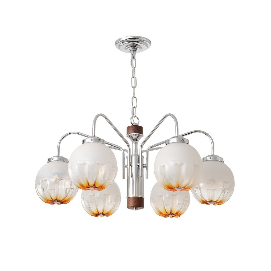 Ulliria Nordic Art Flower Walnut Glass Chandelier