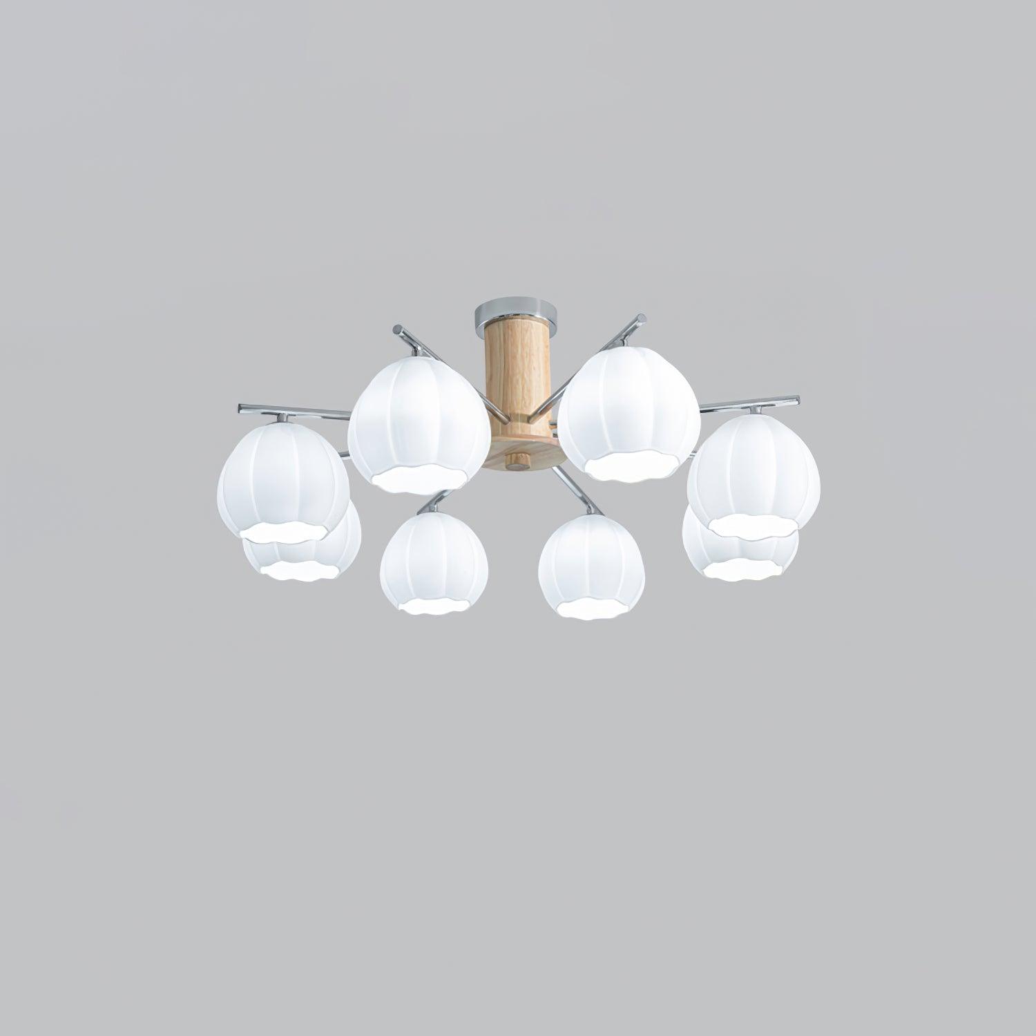 Ezoror Nordic Art Flower Buds Glass Ceiling Lamp